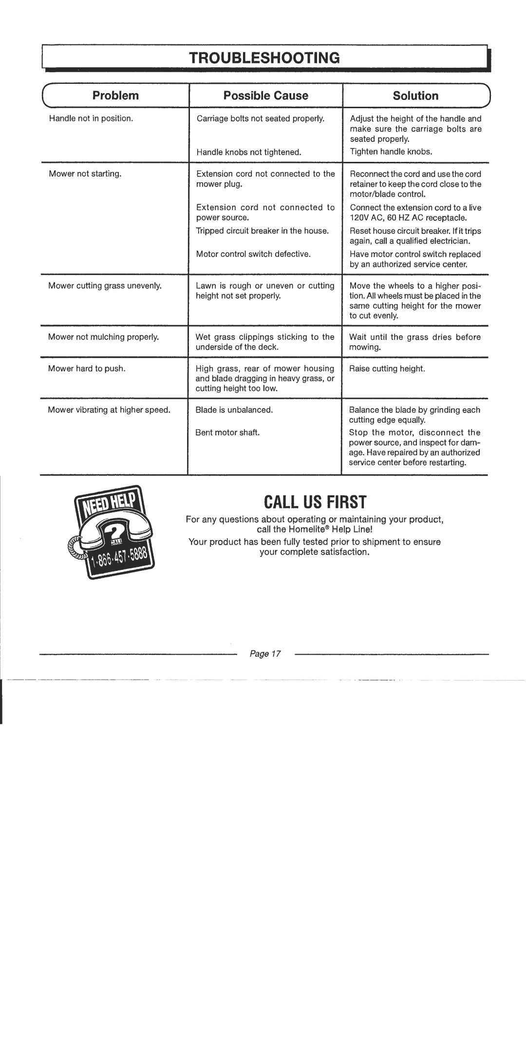 American Lawn Mower Co UT13118, UT13120 manual 