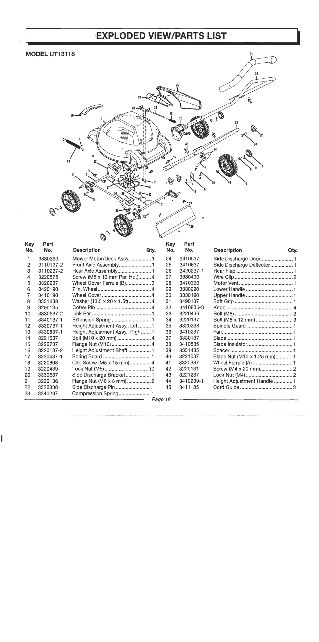 American Lawn Mower Co UT13120, UT13118 manual 