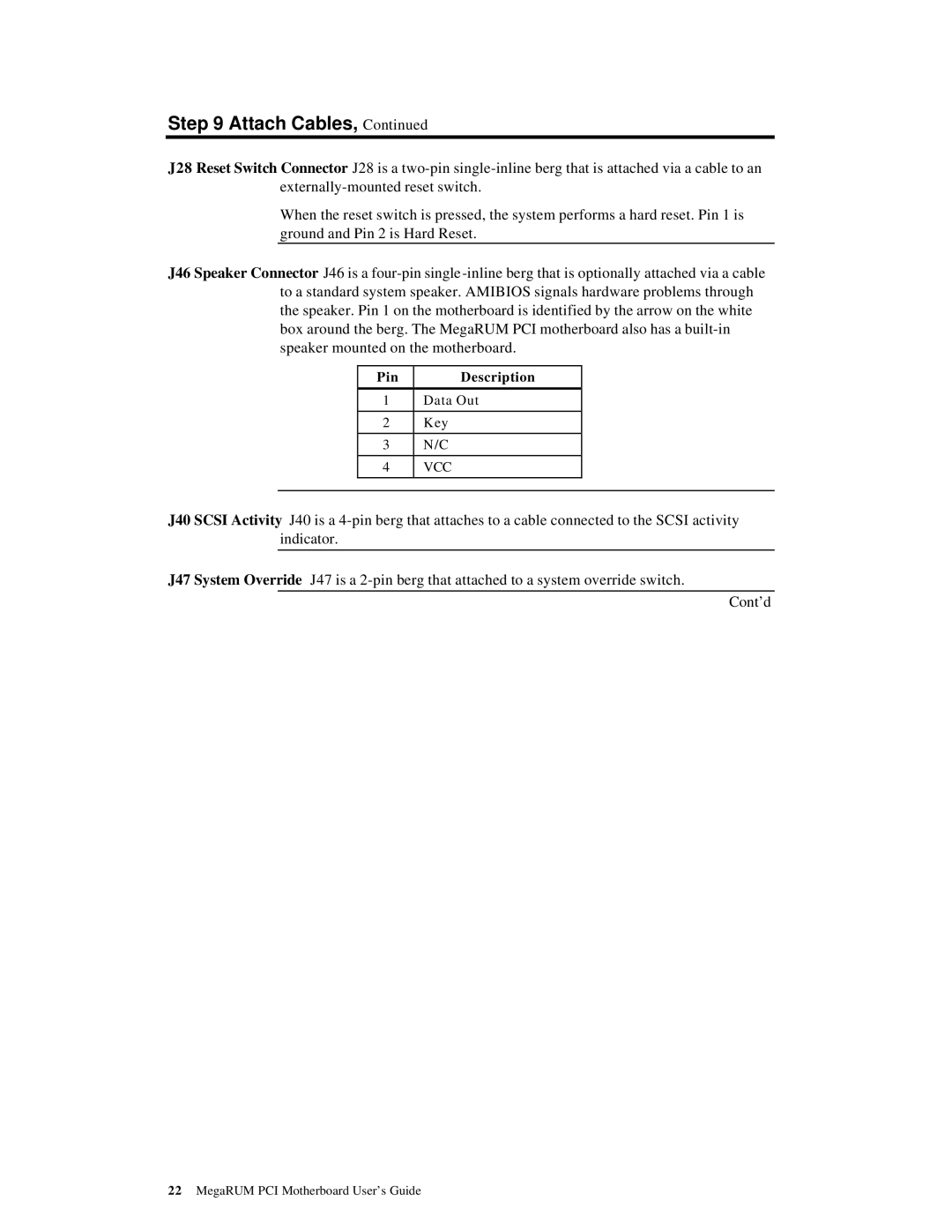 American Megatrends MAN-758 manual Data Out Key 