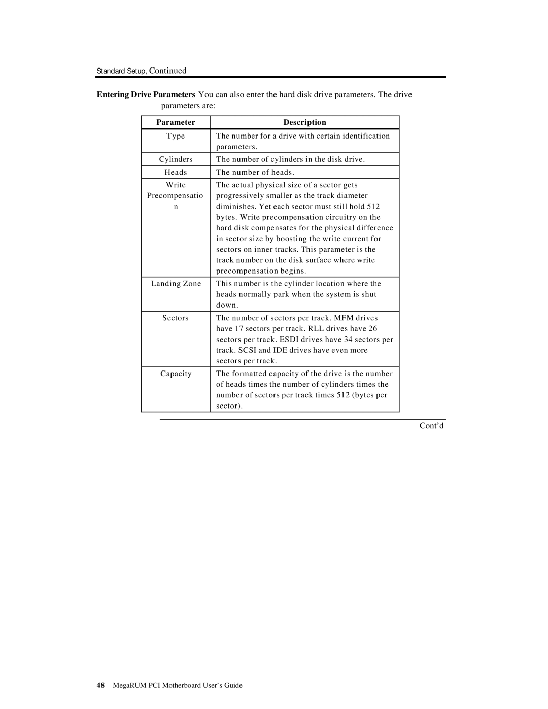 American Megatrends MAN-758 manual Parameter Description 