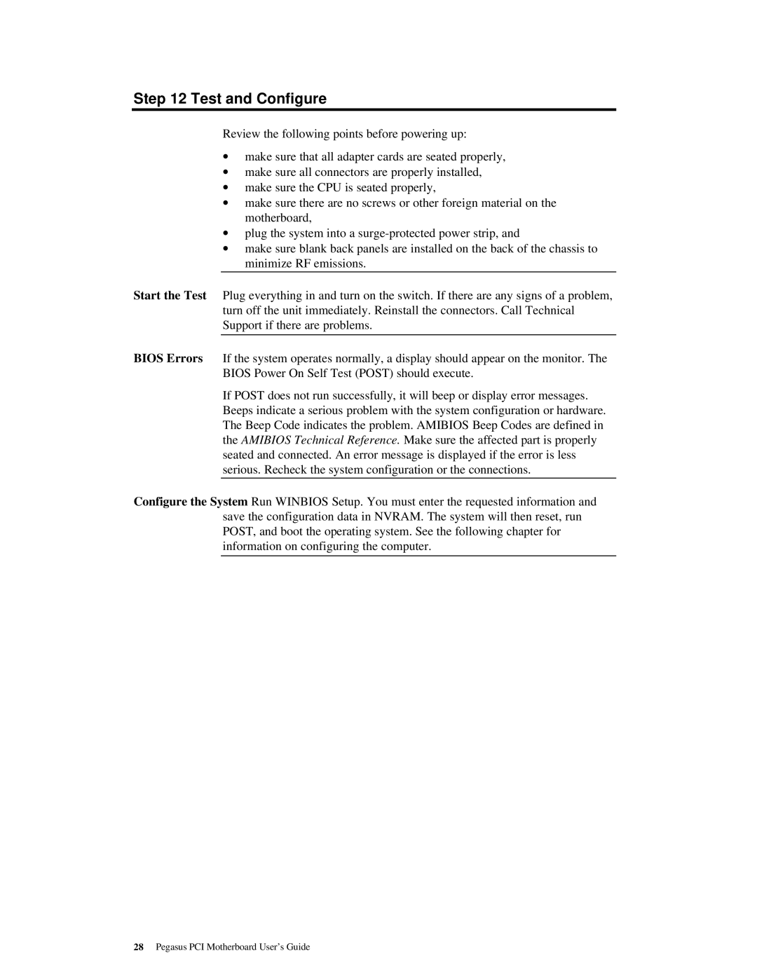 American Megatrends MAN-759 manual Test and Configure 