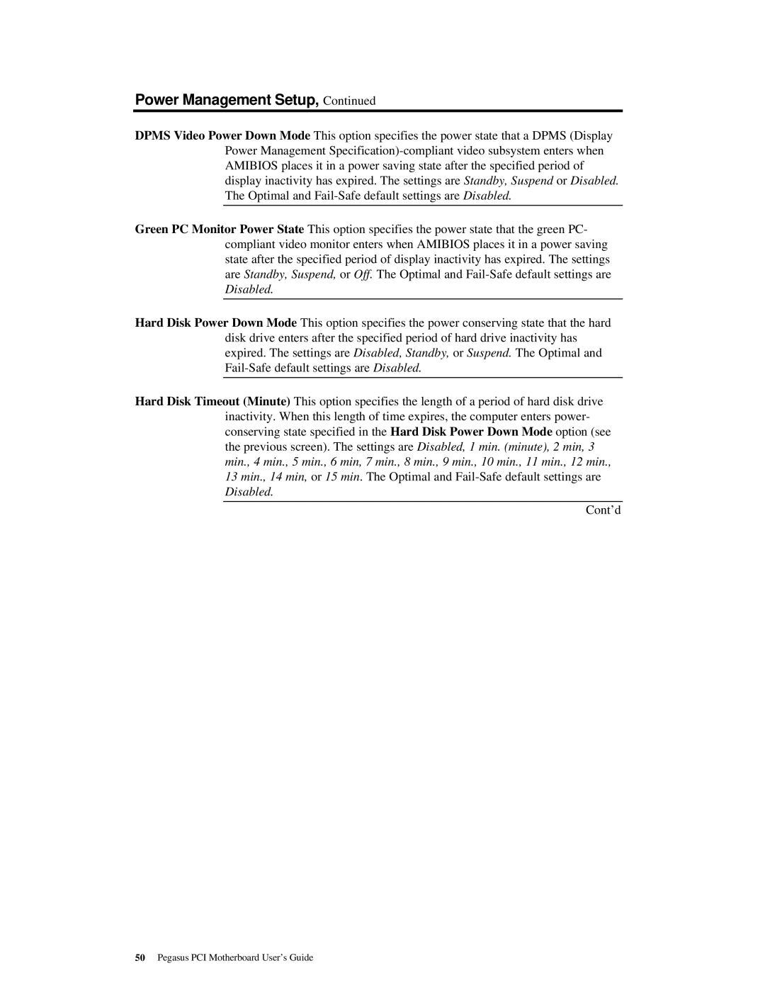 American Megatrends MAN-759 manual Power Management Setup 