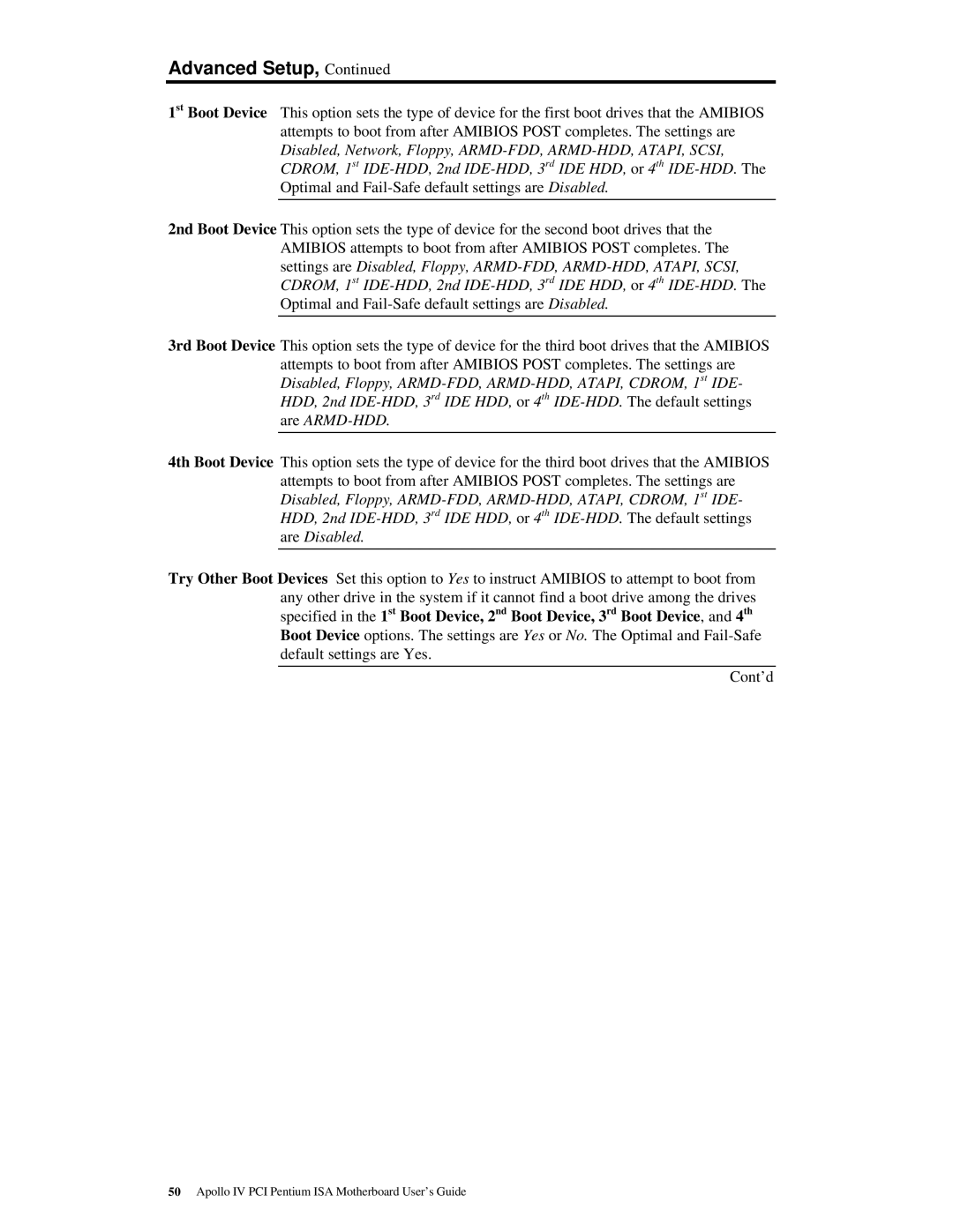 American Megatrends MAN-772 manual Advanced Setup 