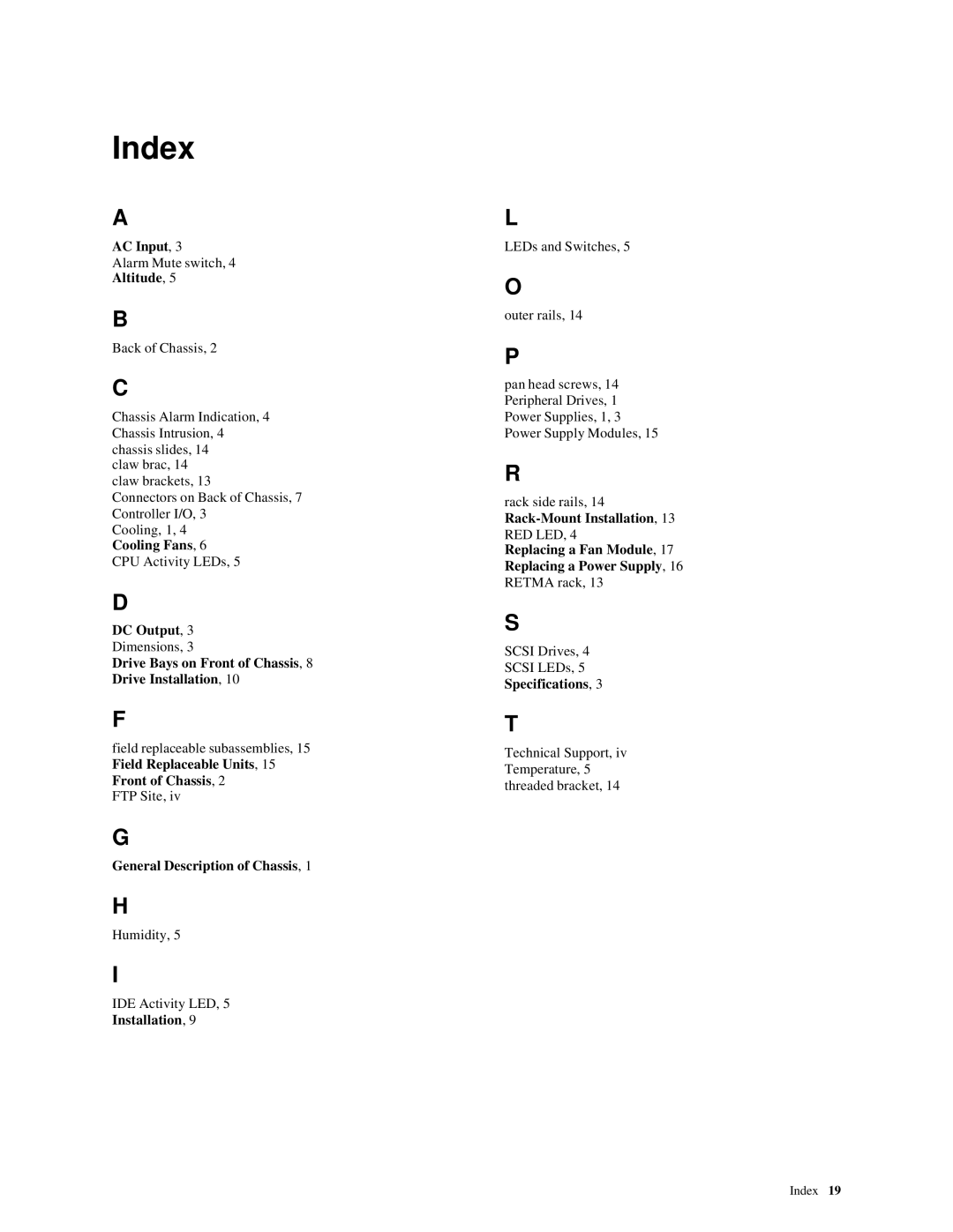 American Megatrends MAN-782-CH4 manual Index 