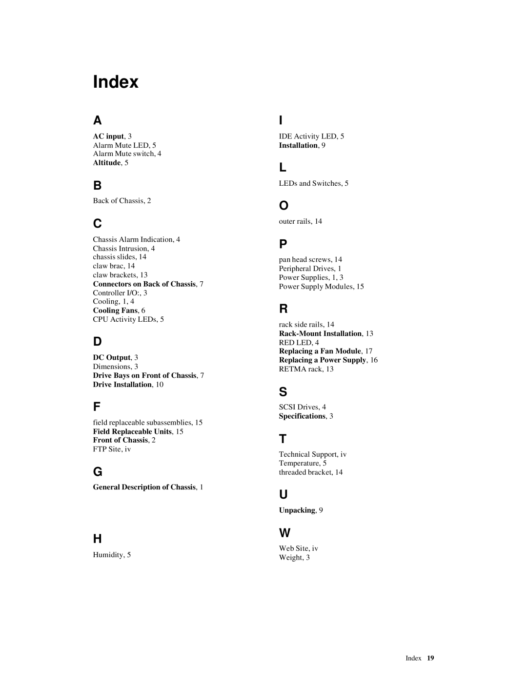 American Megatrends MAN-782-CH9 manual Index 