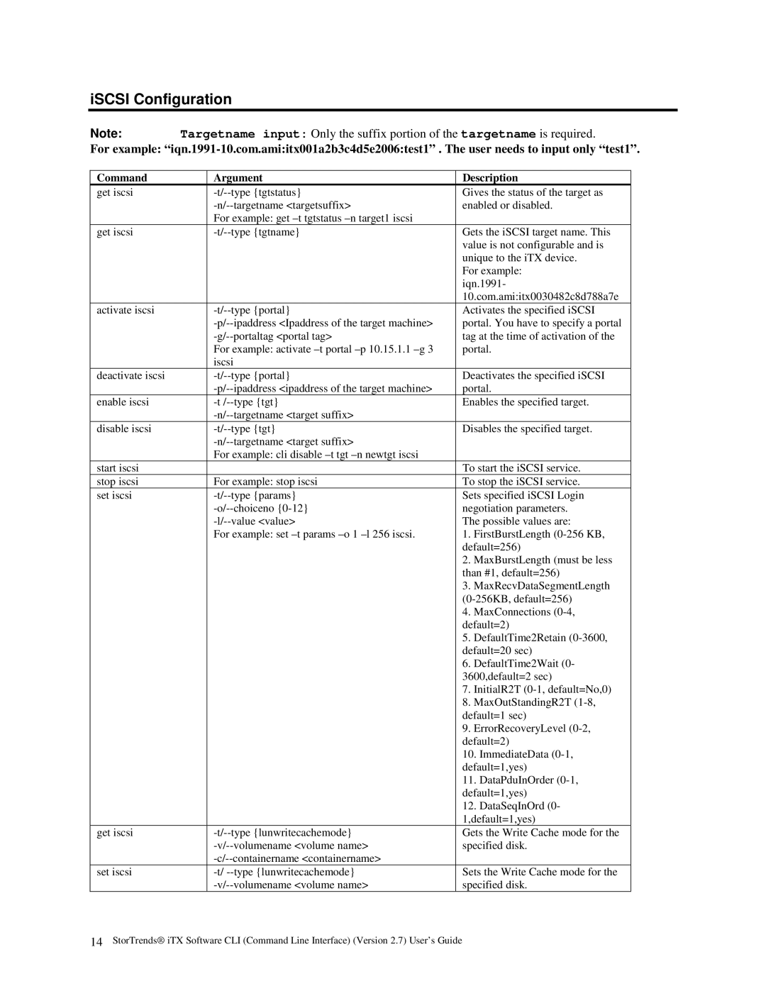 American Megatrends MAN-STOR-ITX27-CLI manual ISCSI Configuration 