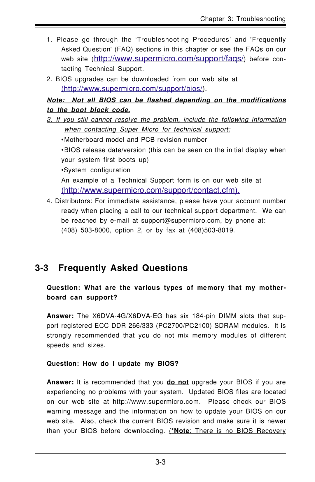 American Megatrends X6DVA-EG, X6DVA-4G user manual Frequently Asked Questions, Question How do I update my BIOS? 