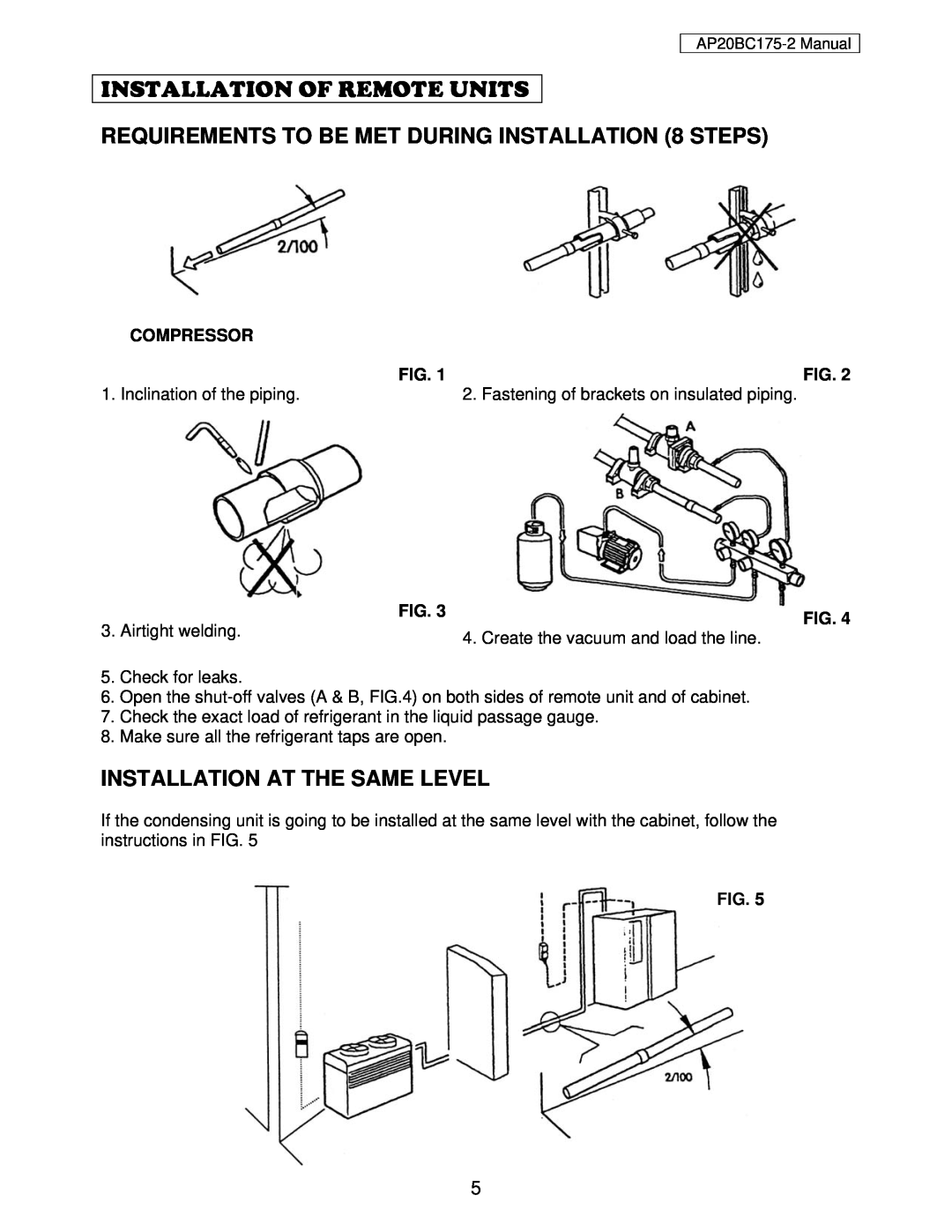 American Panel AP20BC175-2 user manual Installation Of Remote Units, REQUIREMENTS TO BE MET DURING INSTALLATION 8 STEPS 