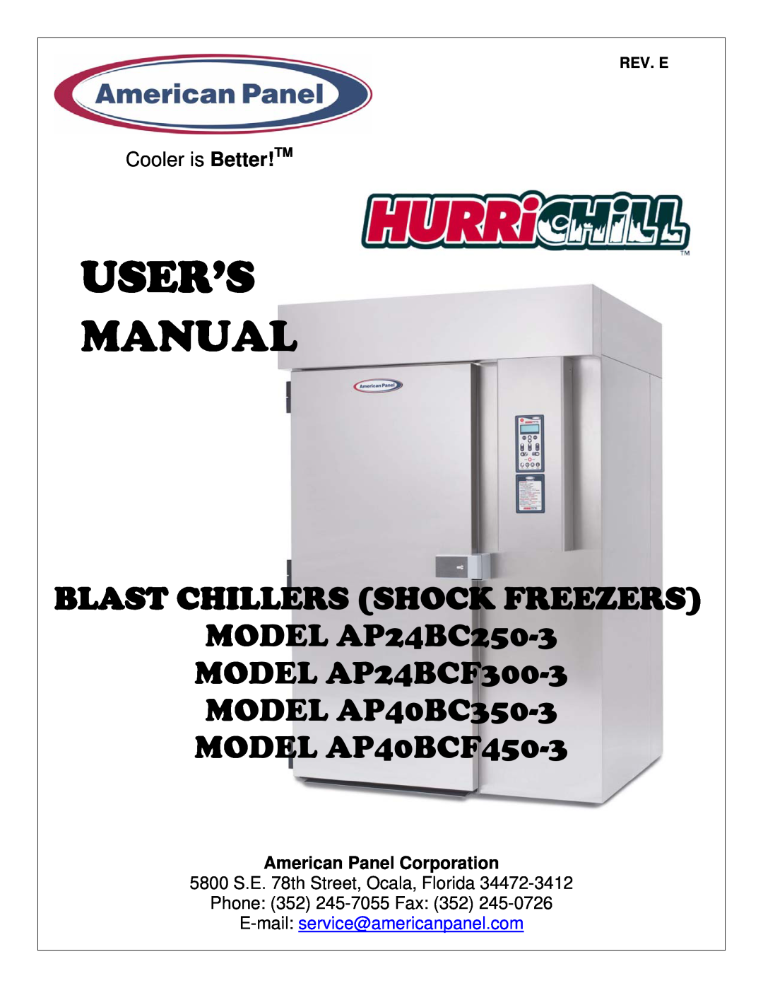 American Panel AP24BC250-3 user manual American Panel Corporation, Rev. E, User’S Manual, Cooler is Better!TM 