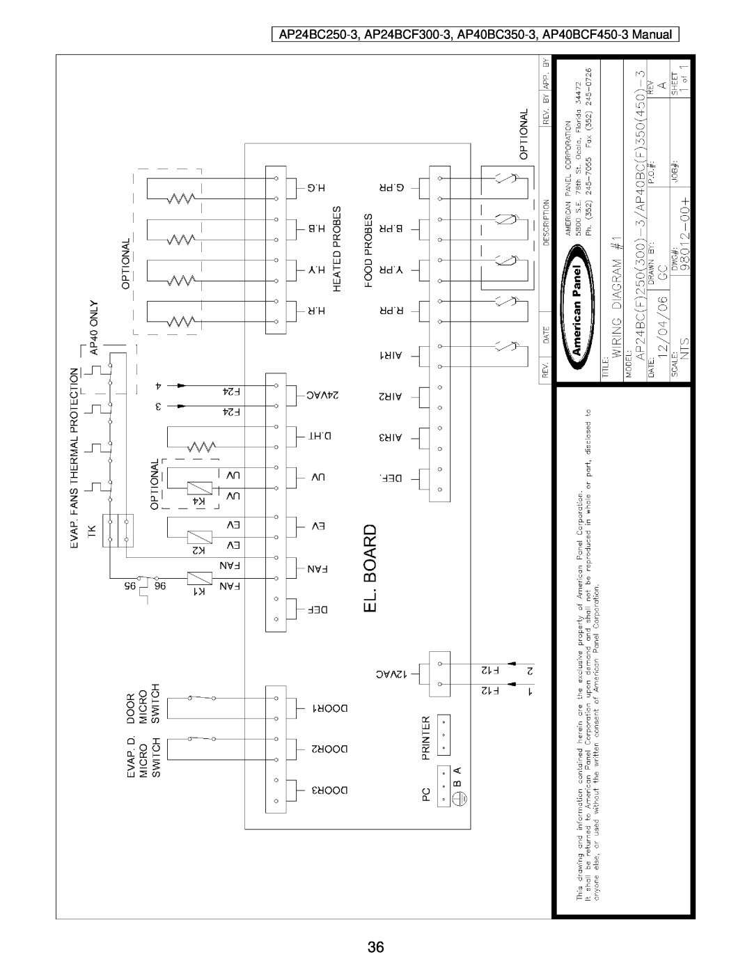 American Panel user manual AP24BC250-3, AP24BCF300-3, AP40BC350-3, AP40BCF450-3 Manual 