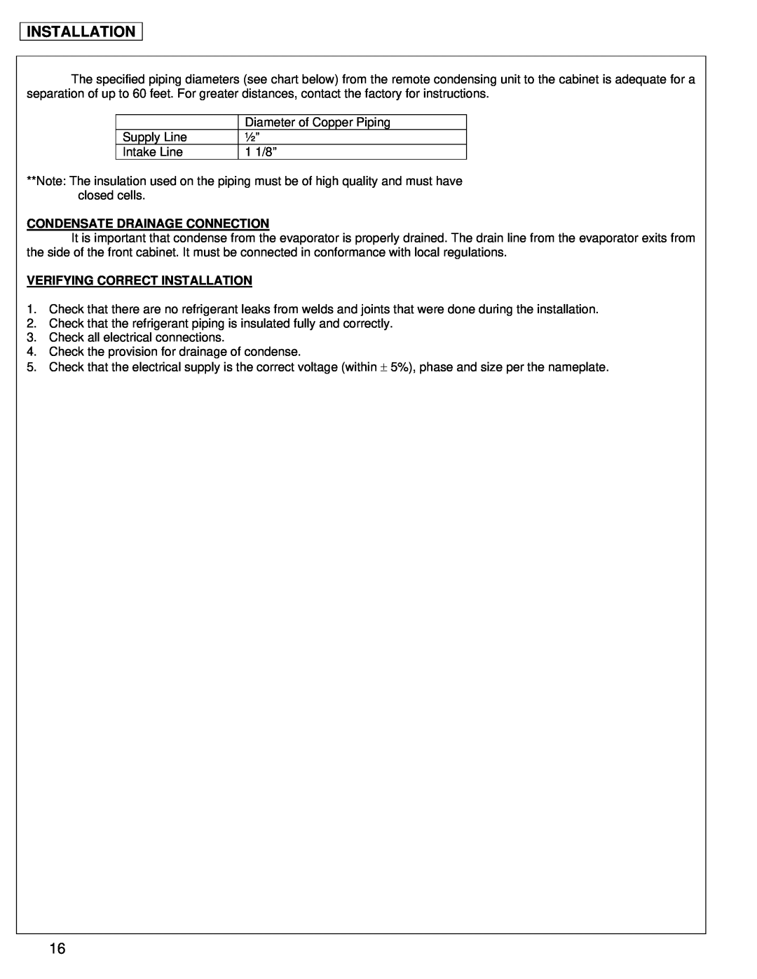 American Panel AP40BC250-2-12, BCCP-1, BCIP, BCCP-2 manual Condensate Drainage Connection, Verifying Correct Installation 