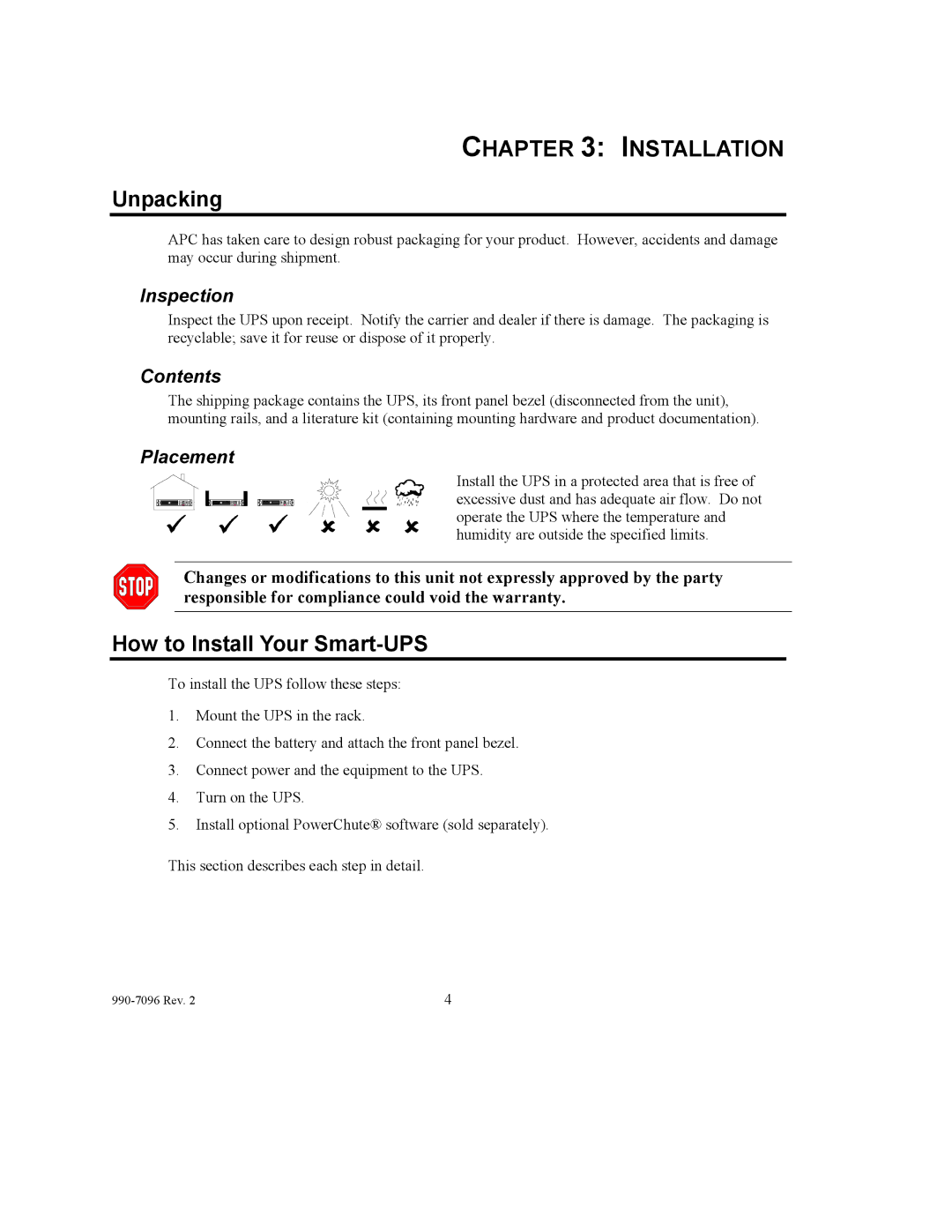 American Power Conversion 100 VAC user manual Installation, Unpacking, How to Install Your Smart-UPS 