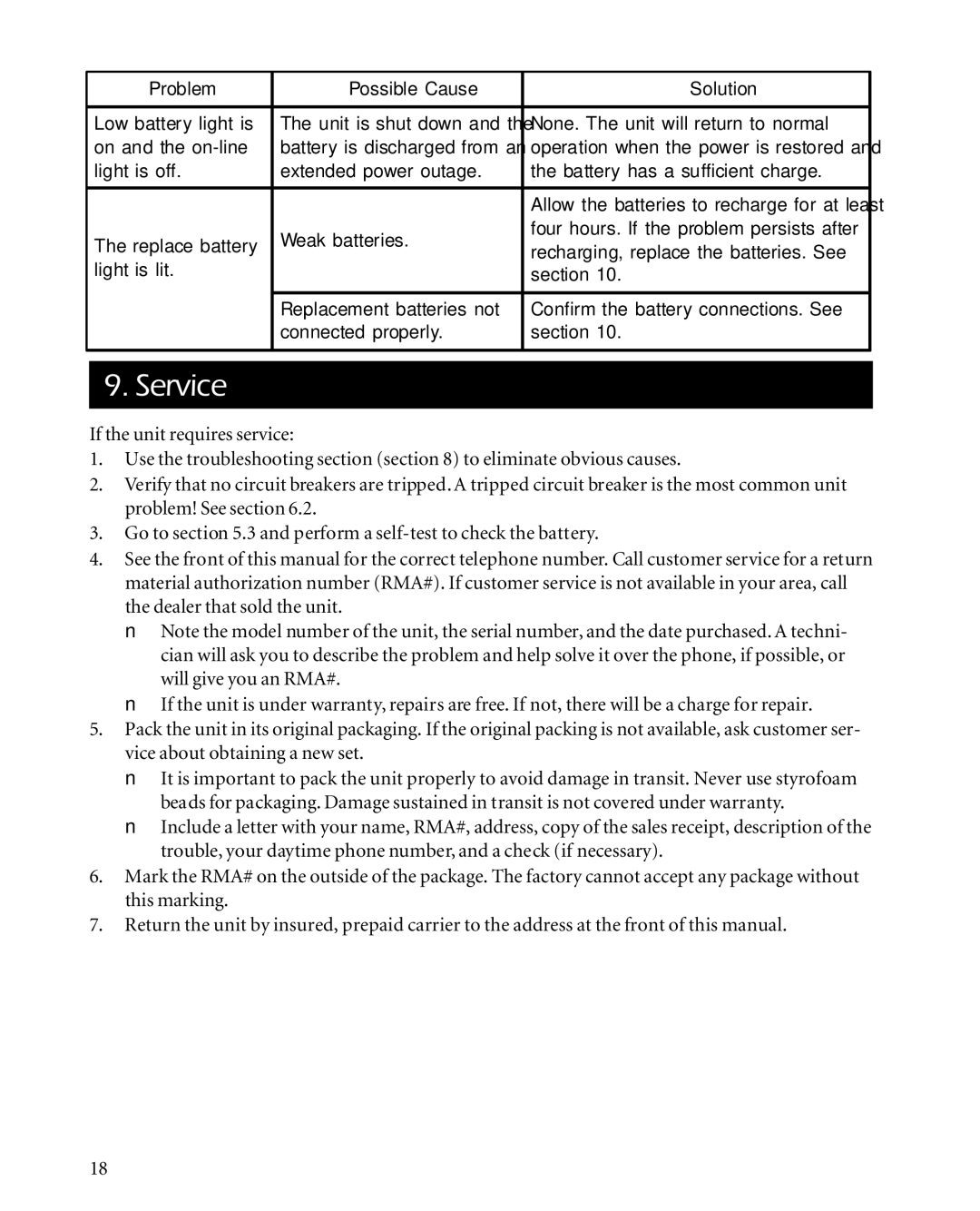 American Power Conversion 2200 manual Service 