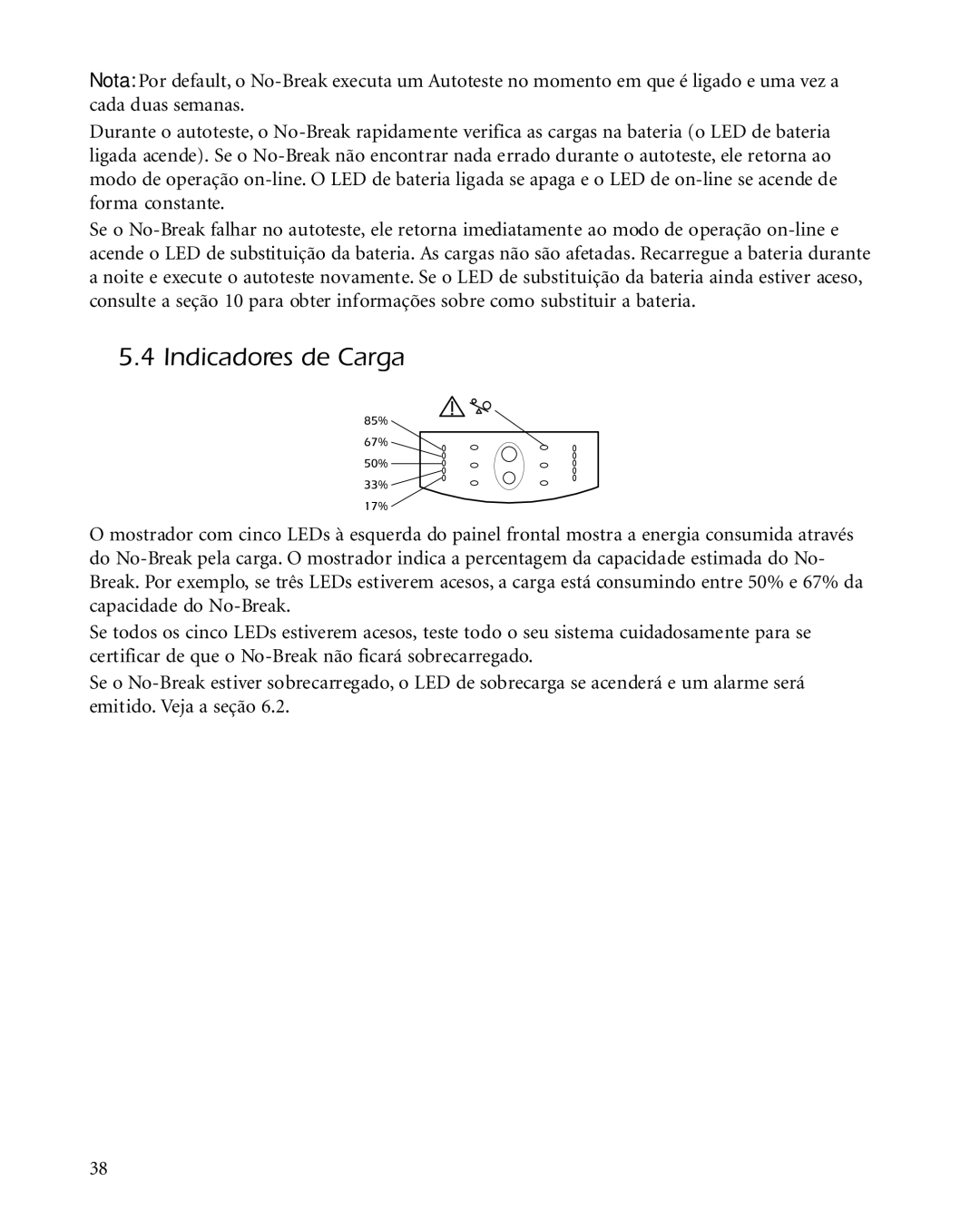 American Power Conversion 2200 manual Indicadores de Carga 