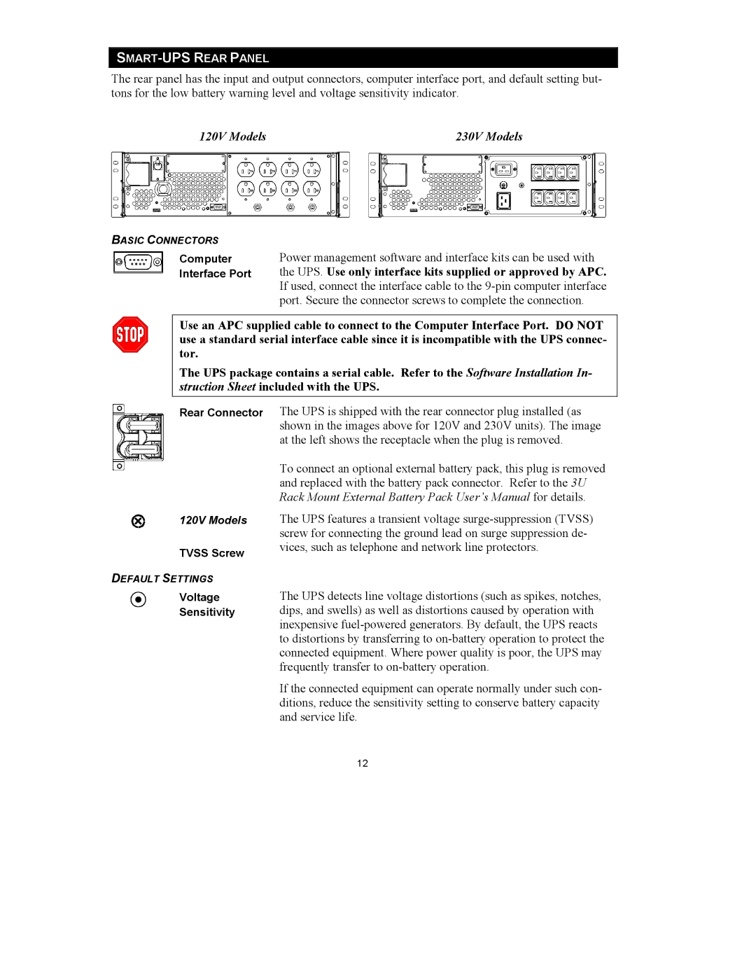 American Power Conversion 2200VA 3U, 3000VA 3U user manual 120V Models 