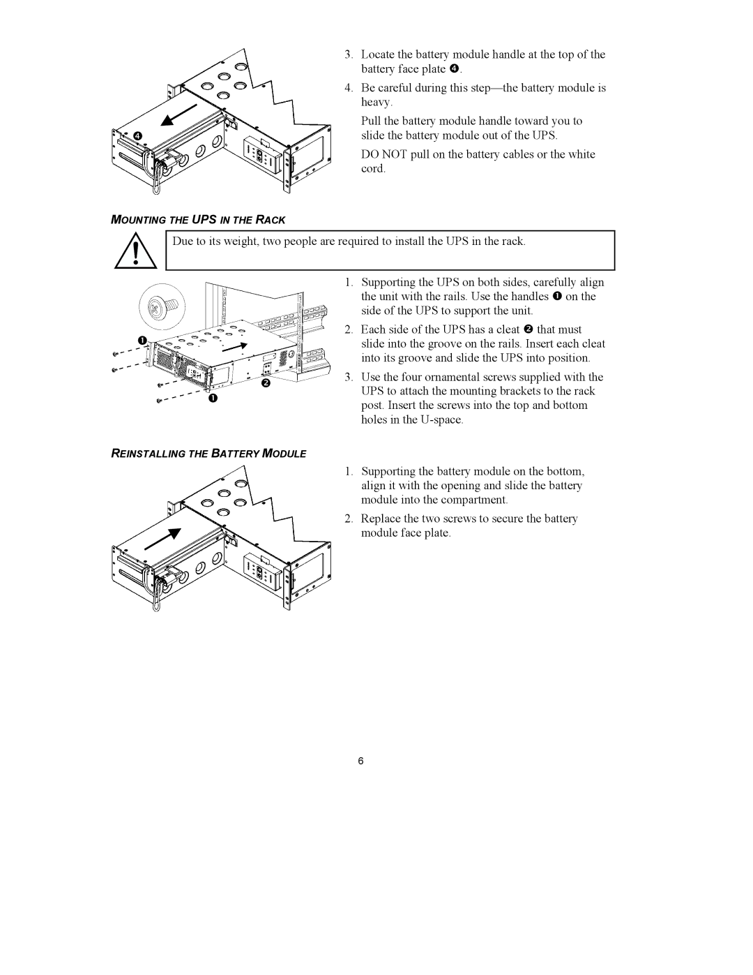 American Power Conversion 2200VA 3U, 3000VA 3U user manual Battery face plate 