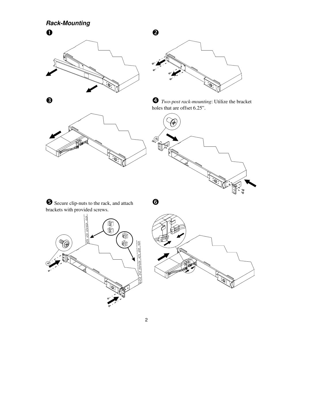 American Power Conversion 110, 120, 230 user manual Rack-Mounting 