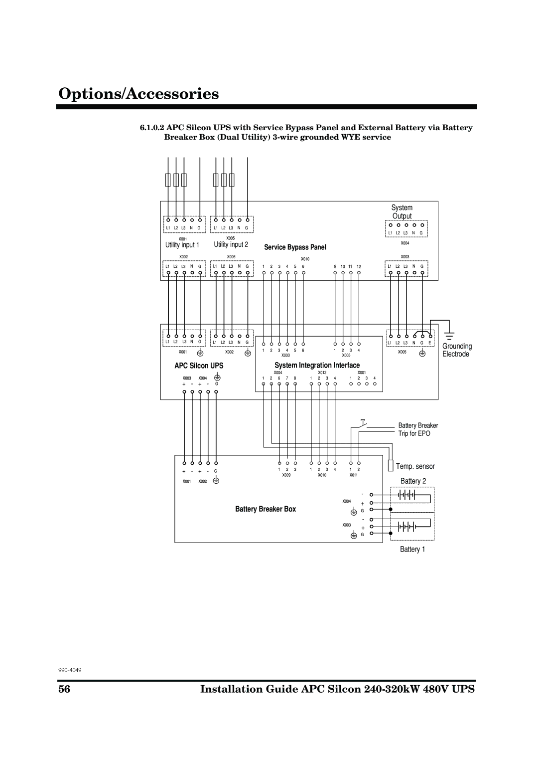 American Power Conversion 240-320kW manual APC Silcon UPS System Integration Interface 