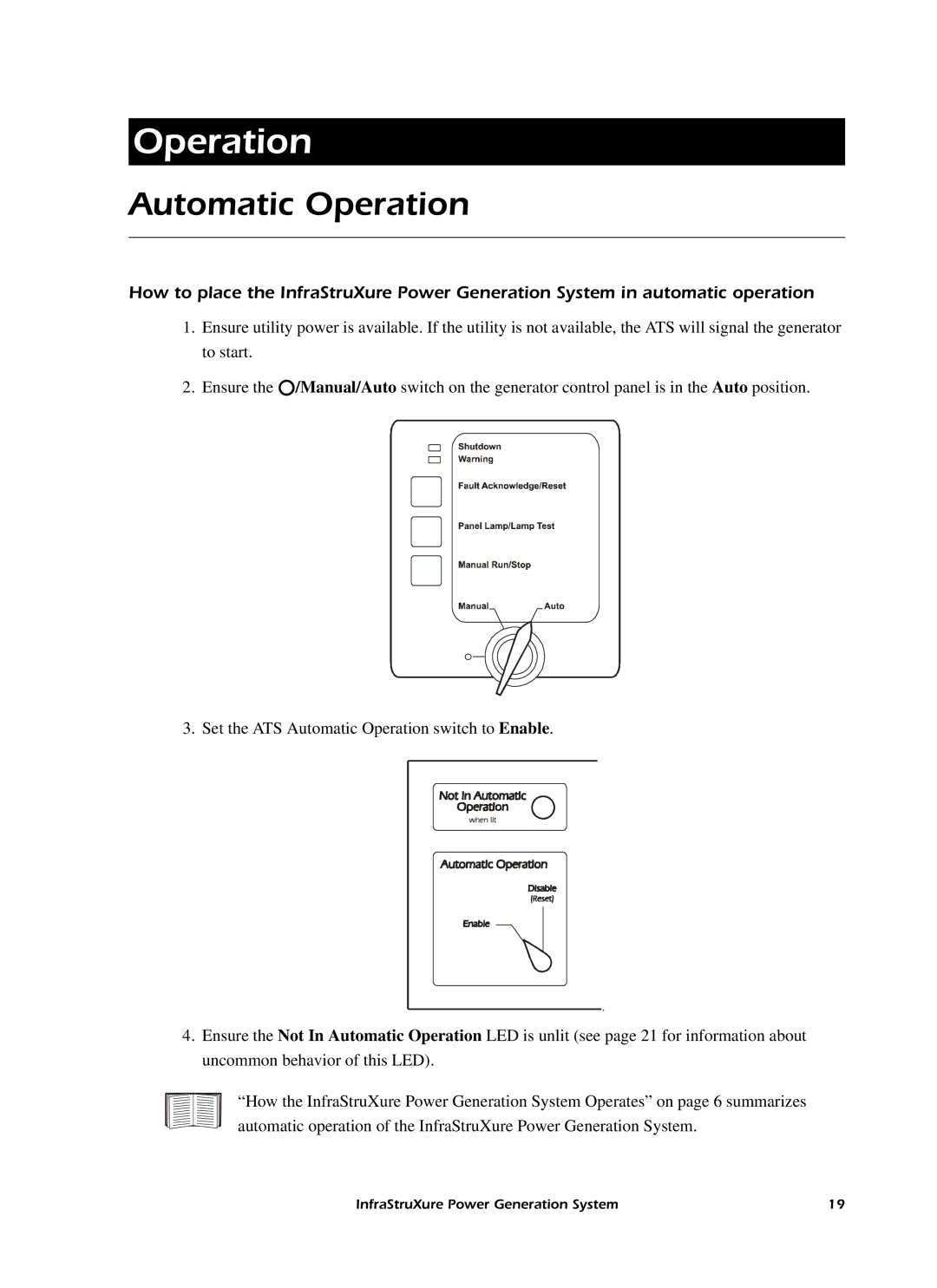 American Power Conversion 250 A manual Automatic Operation 