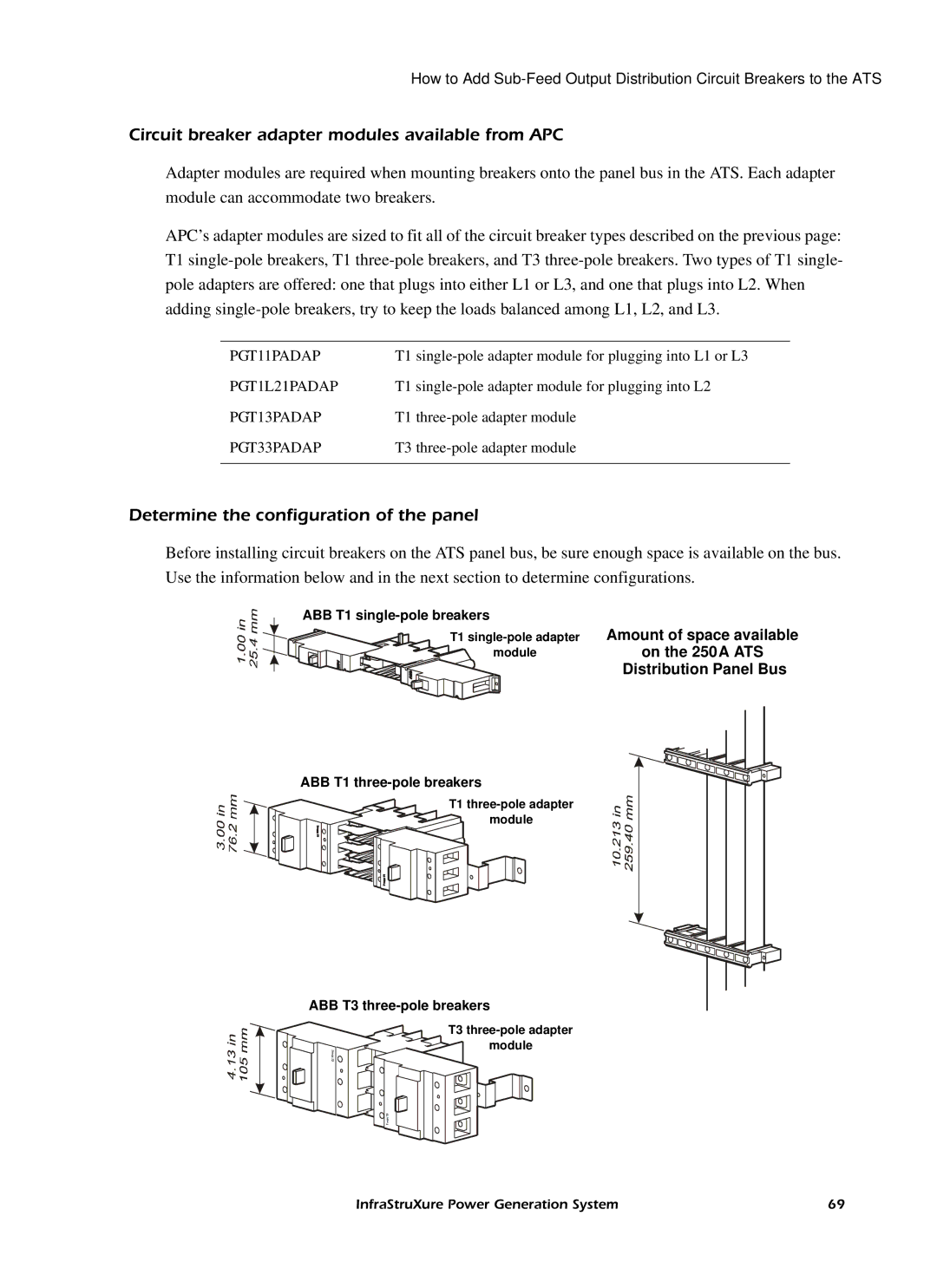 American Power Conversion 250 A manual Circuit breaker adapter modules available from APC 