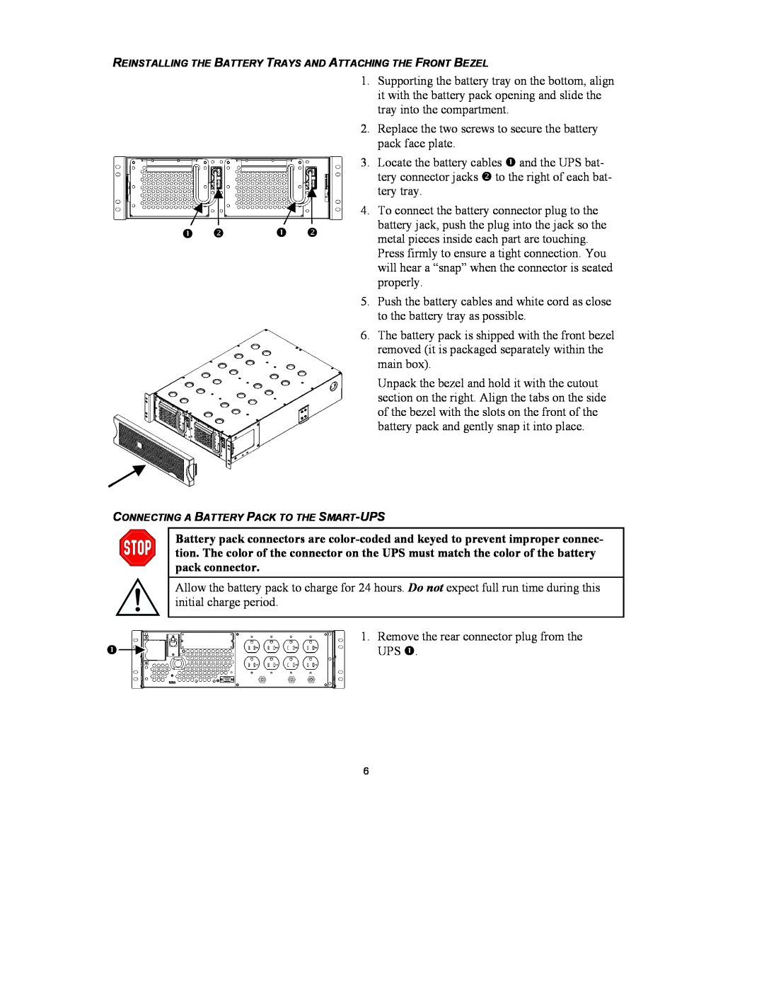 American Power Conversion 3U Rack Mount user manual it with the battery pack opening and slide the 