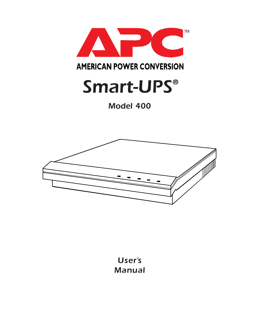 American Power Conversion 400 user manual Smart-UPS 