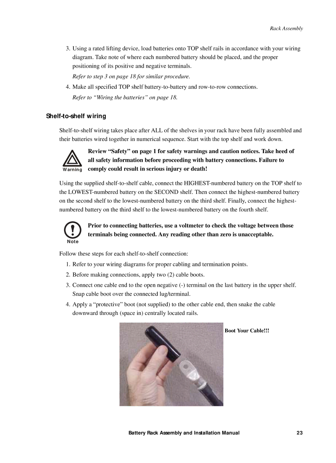 American Power Conversion 400kW1MW installation manual Shelf-to-shelf wiring 