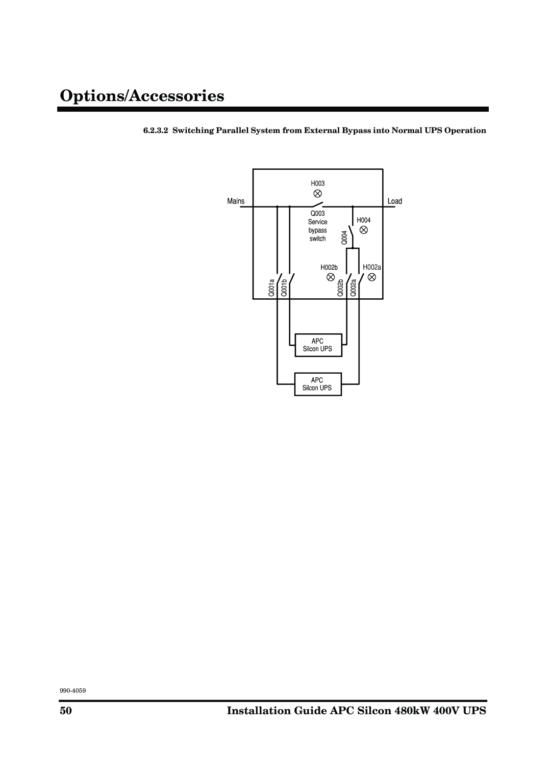 American Power Conversion 480kW 400V manual H002a 