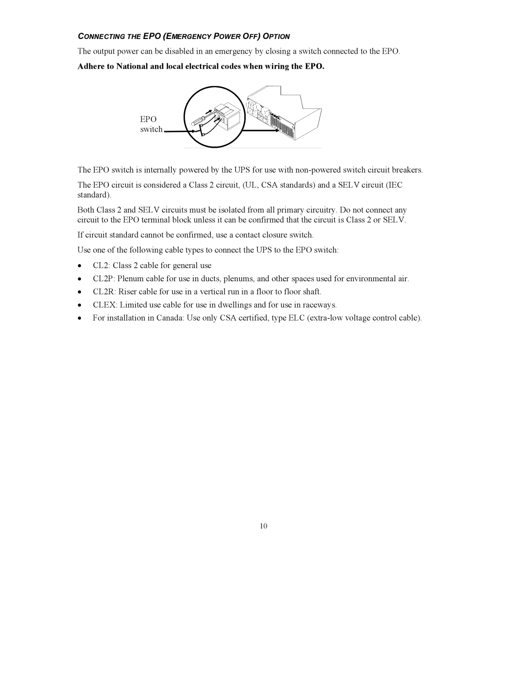 American Power Conversion 5000 VA user manual Connecting the EPO Emergency Power OFF Option 