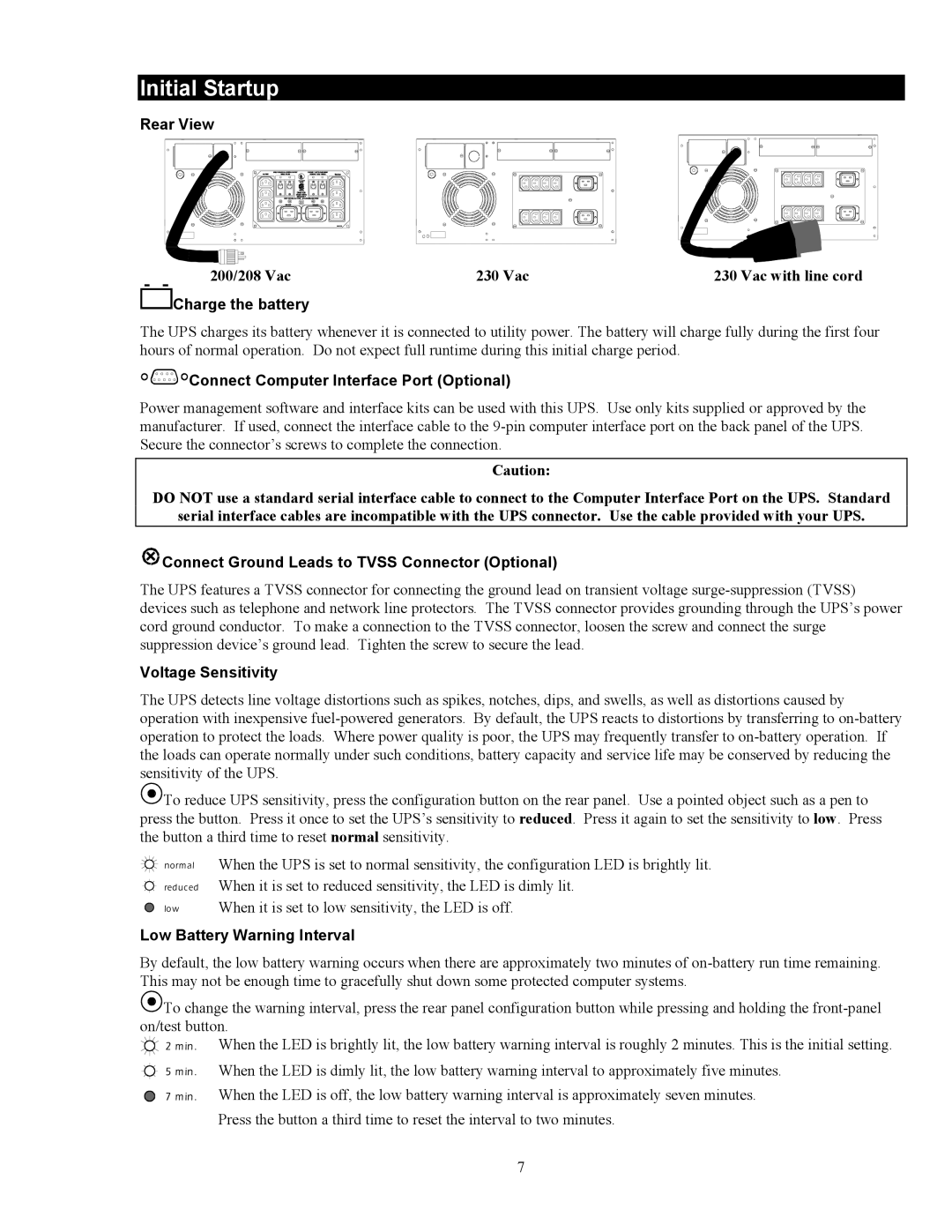 American Power Conversion 5000RMB user manual Initial Startup 