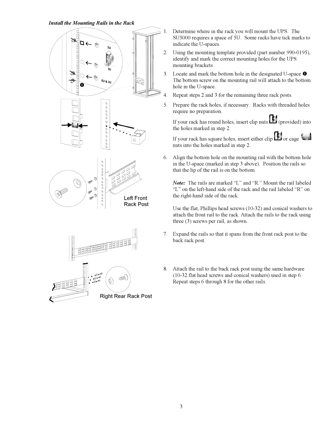 American Power Conversion 5000RMB user manual Left Front 