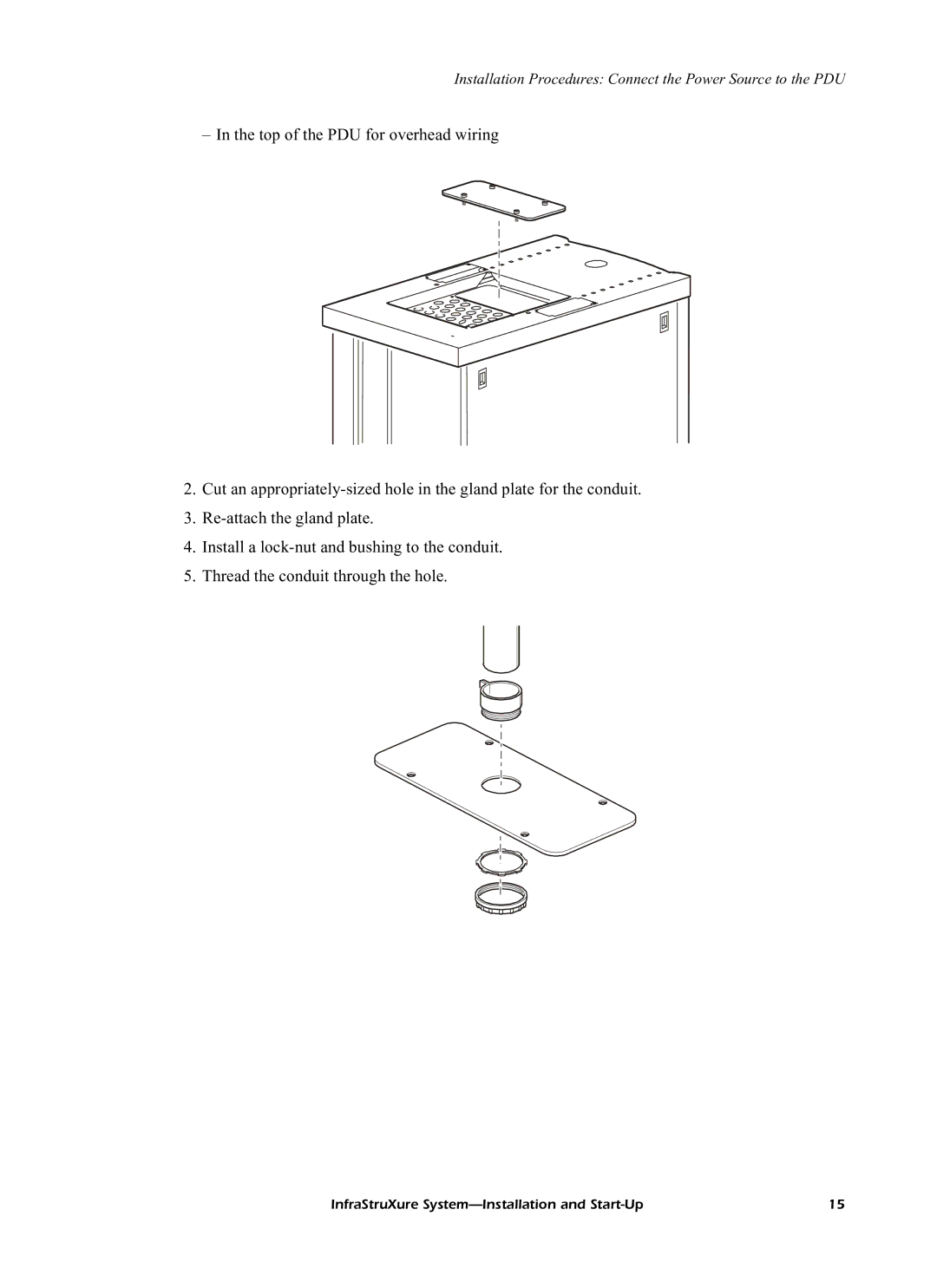 American Power Conversion 60kW InfraStruXureTM System manual Installation Procedures Connect the Power Source to the PDU 