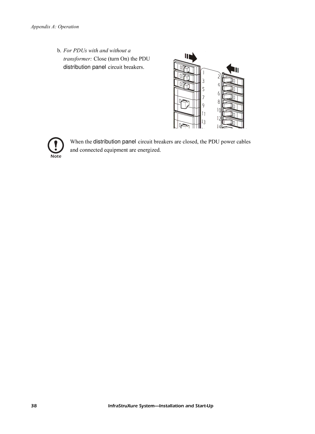 American Power Conversion 60kW InfraStruXureTM System manual Distribution panel circuit breakers 