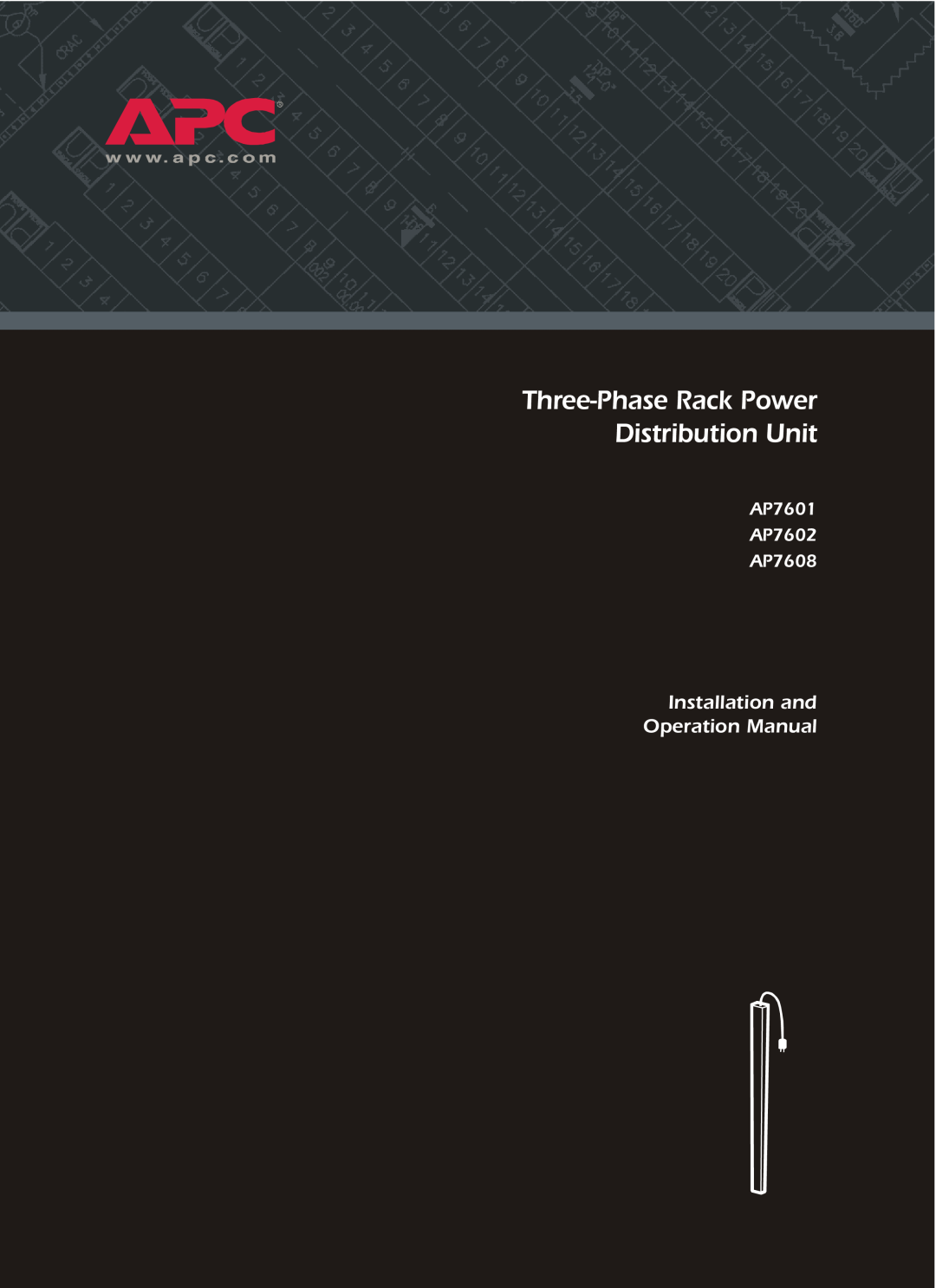 American Power Conversion operation manual Three-Phase Rack Power Distribution Unit, AP7601 AP7602 AP7608 