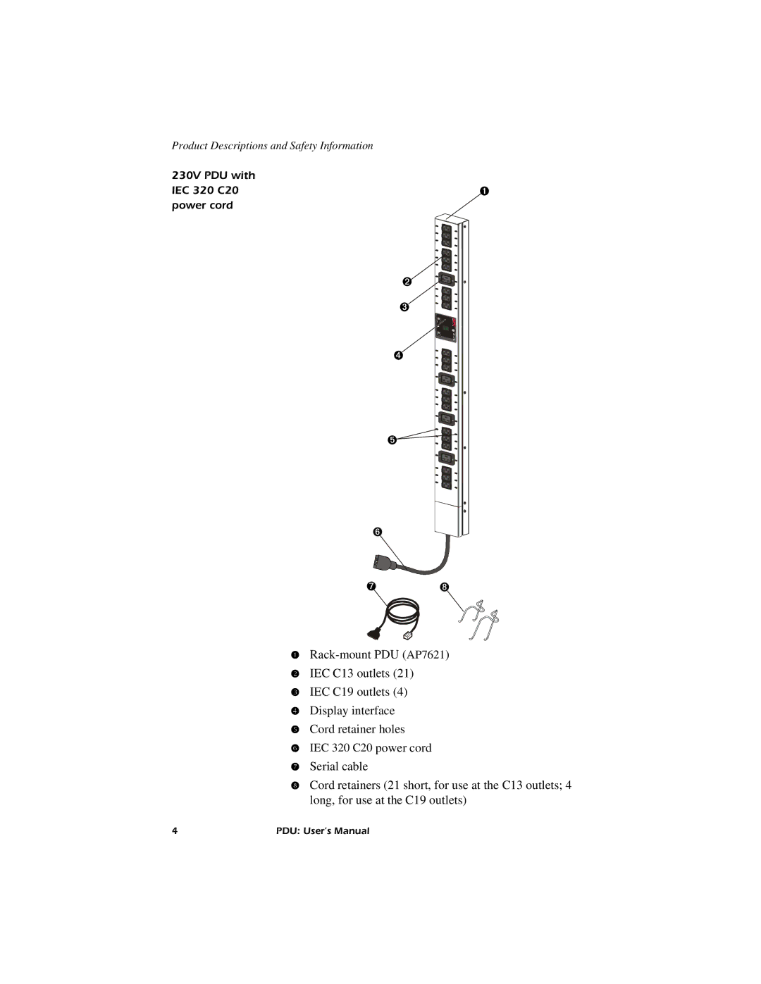 American Power Conversion AP7626, AP7620, AP7622, AP7621 user manual ➐ ➑ 