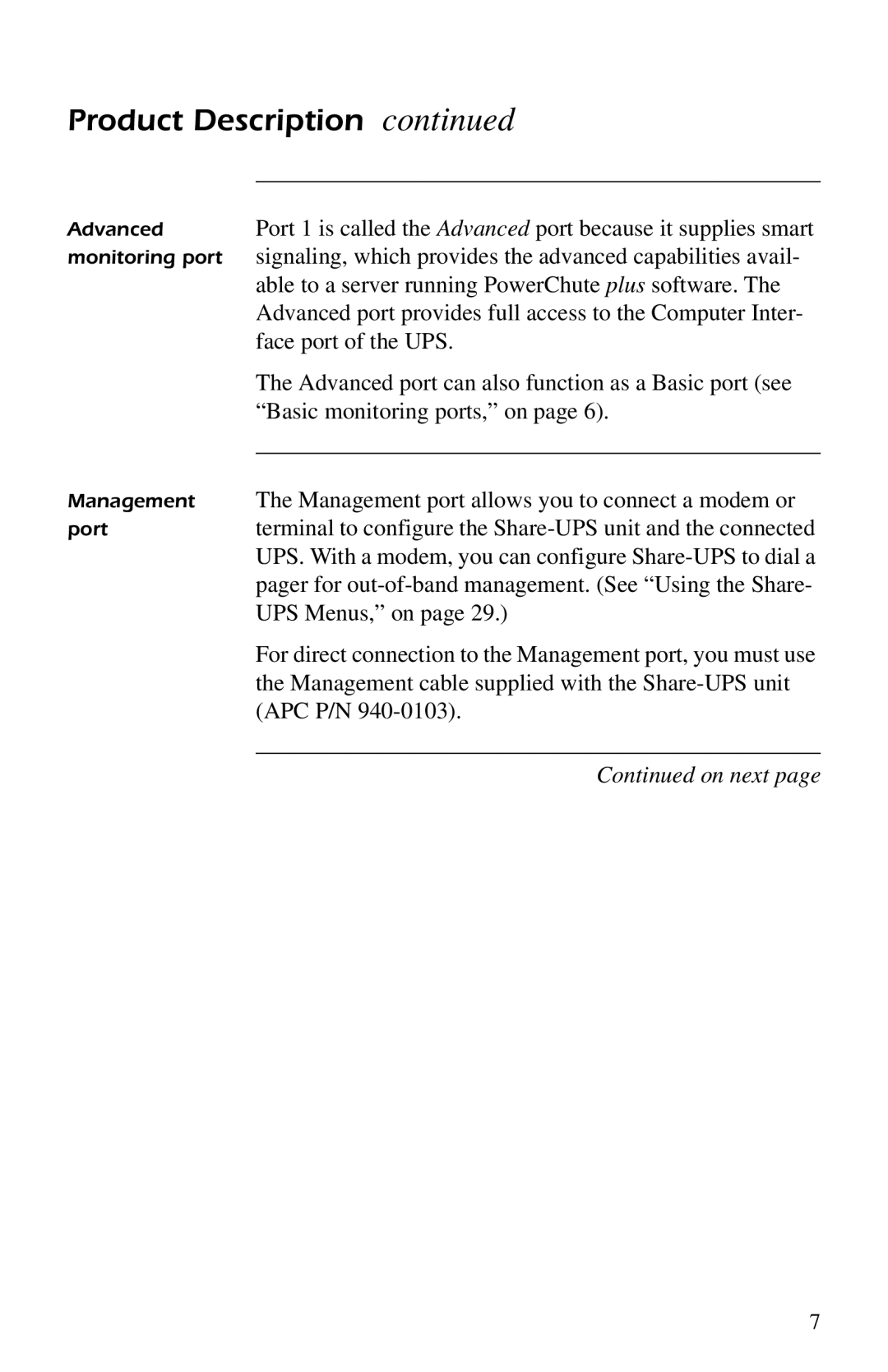 American Power Conversion AP9207 manual Product Description 