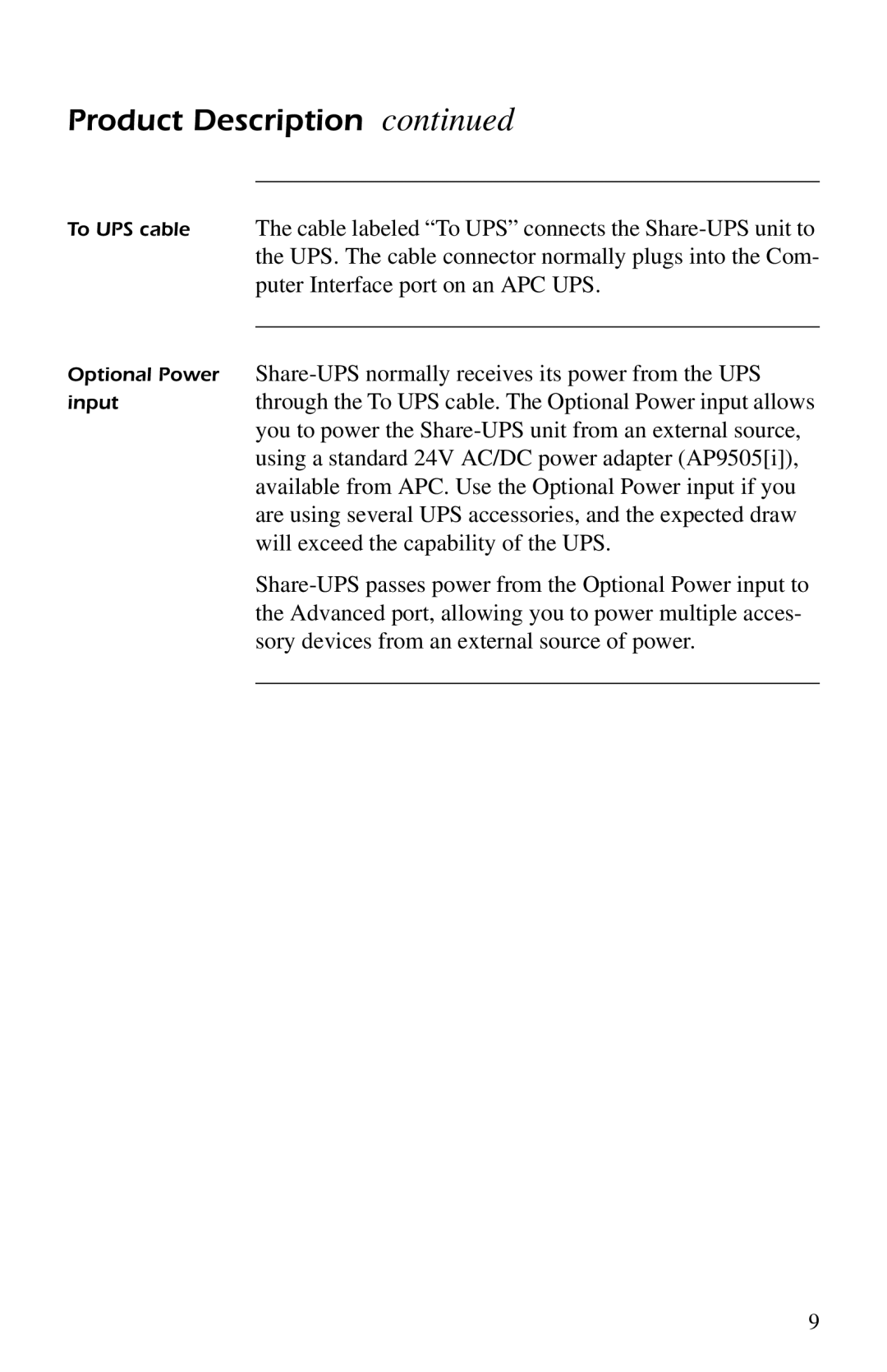 American Power Conversion AP9207 manual Product Description 