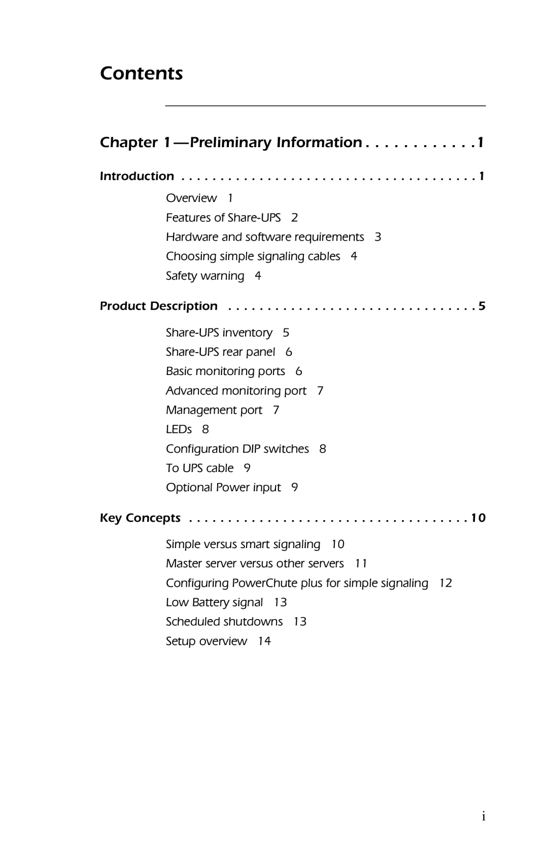 American Power Conversion AP9207 manual Contents 