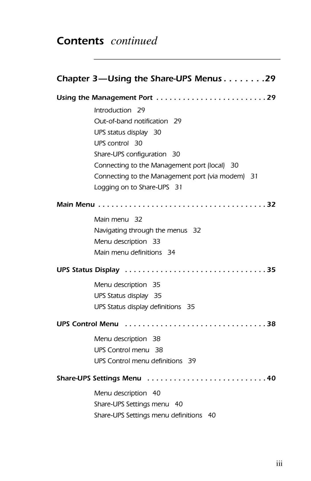 American Power Conversion AP9207 manual Using the Share-UPS Menus 