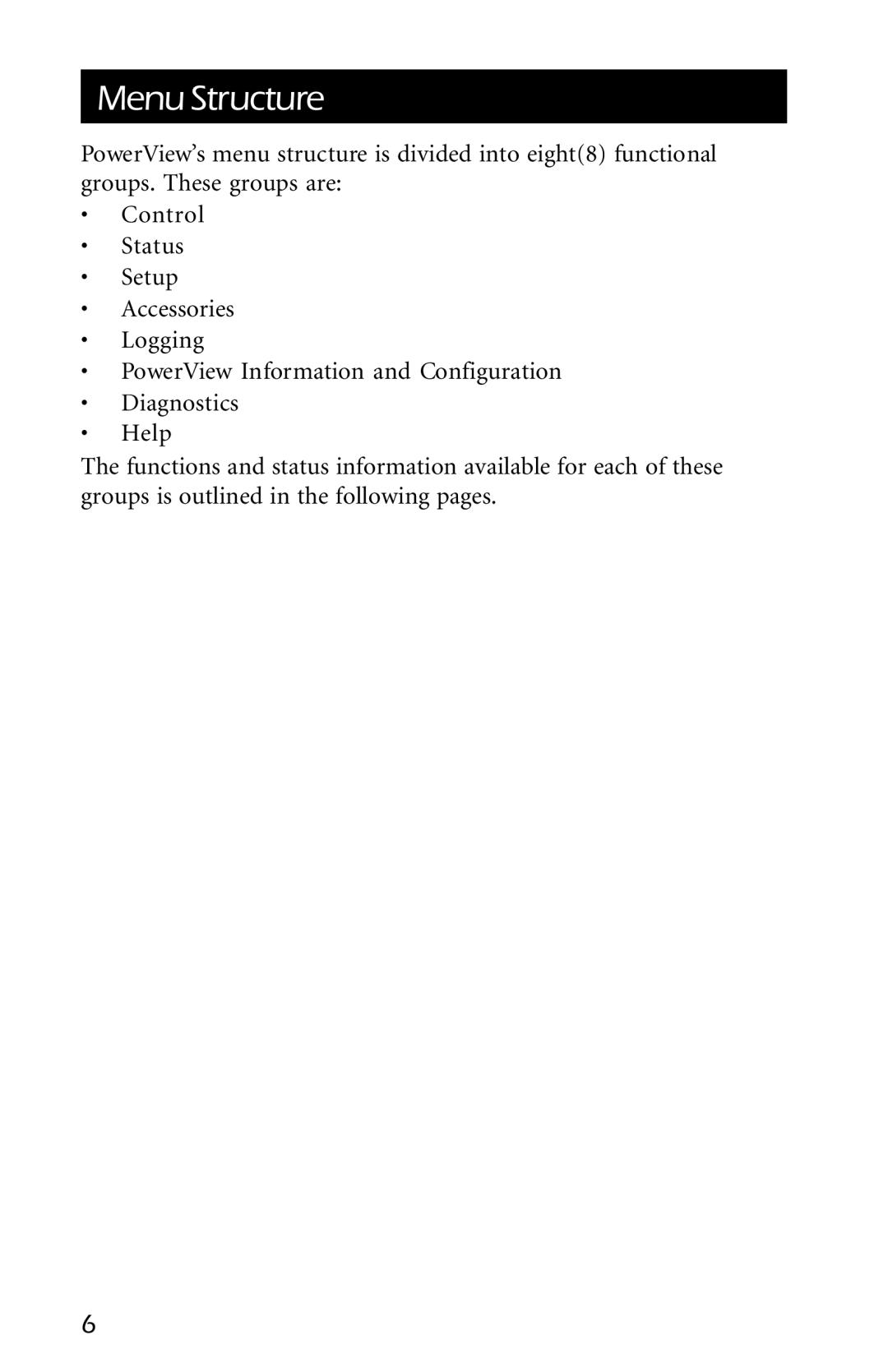 American Power Conversion AP9215 user manual Menu Structure 