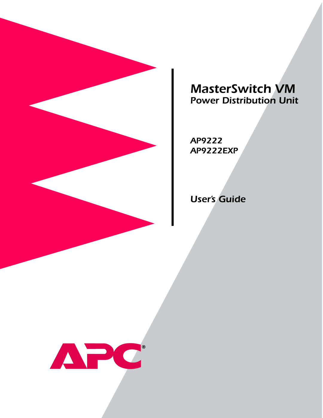 American Power Conversion AP9222EXP manual MasterSwitch VM 