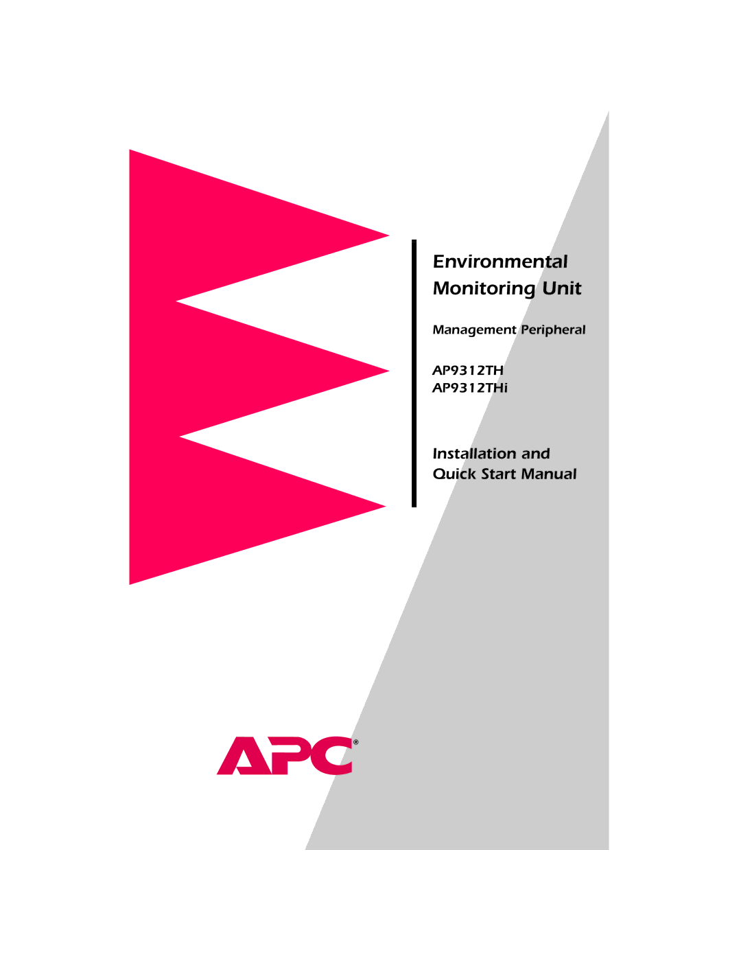 American Power Conversion AP9312TH quick start manual Environmental Monitoring Unit 