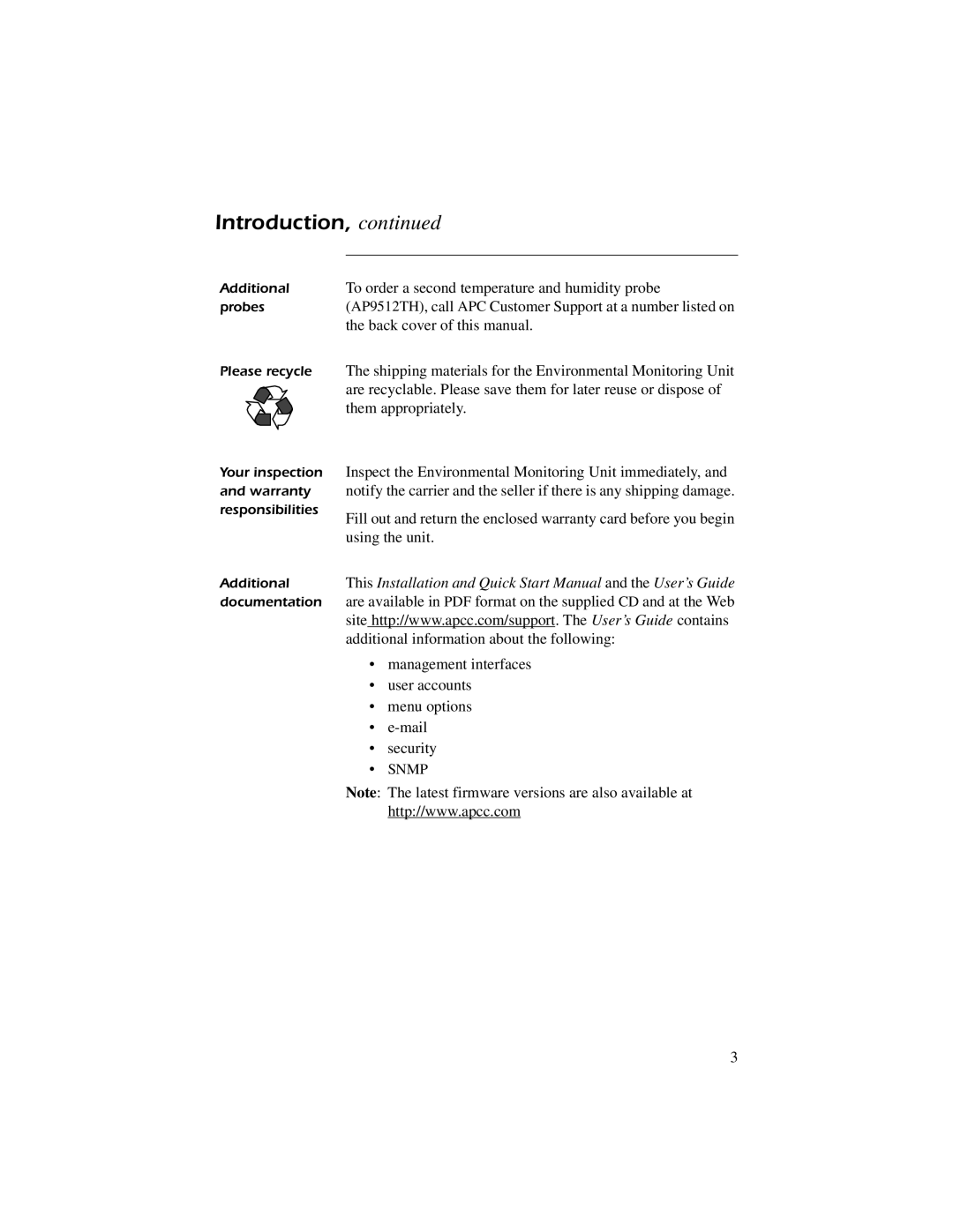 American Power Conversion AP9312TH quick start manual Snmp 