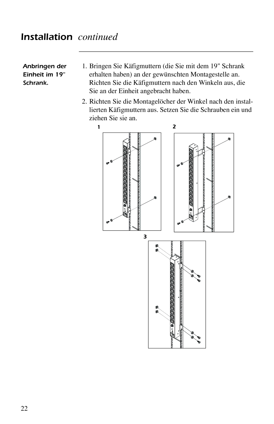 American Power Conversion AP9554 installation manual Installation 