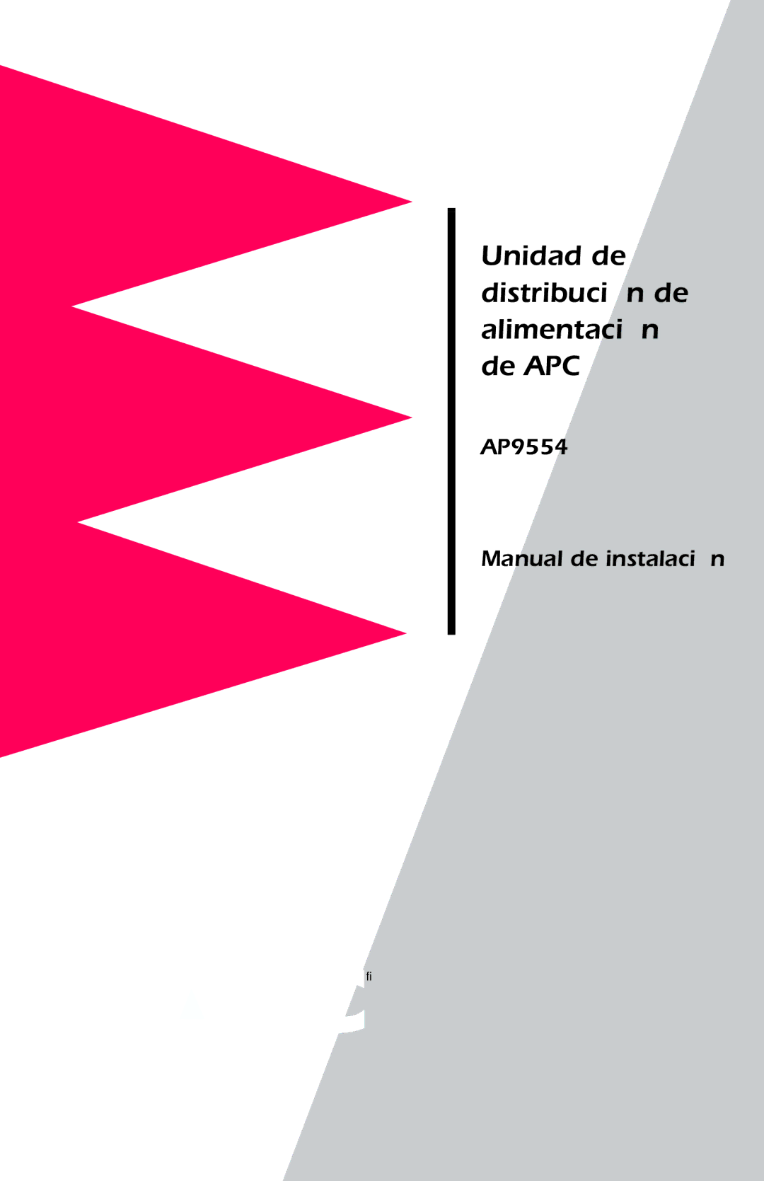 American Power Conversion AP9554 installation manual Unidad de distribución de alimentación de APC 