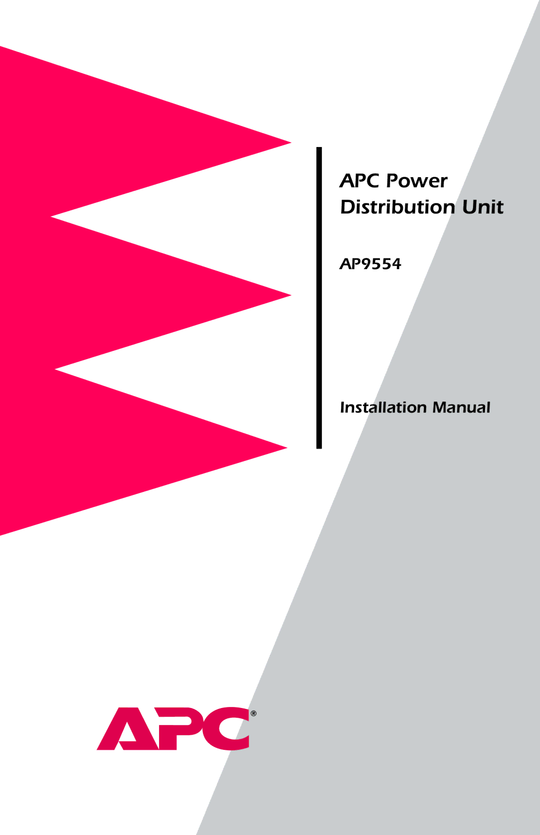 American Power Conversion AP9554 installation manual APC Power Distribution Unit 