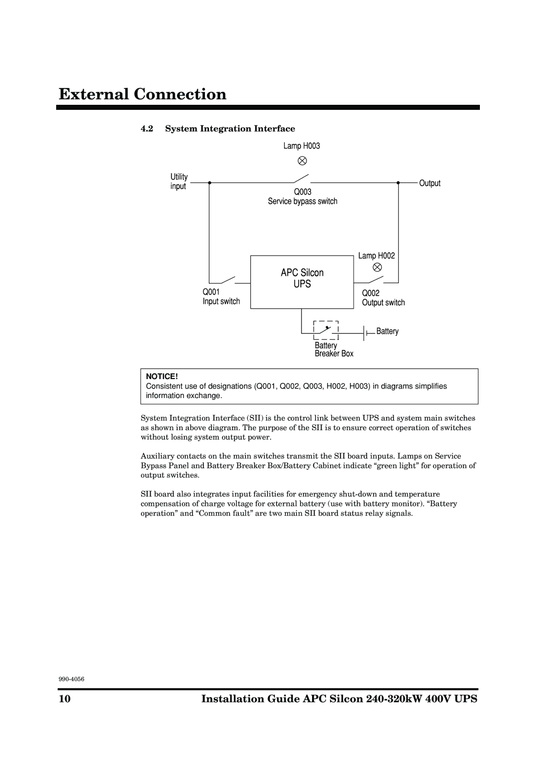 American Power Conversion AP9604S manual System Integration Interface 