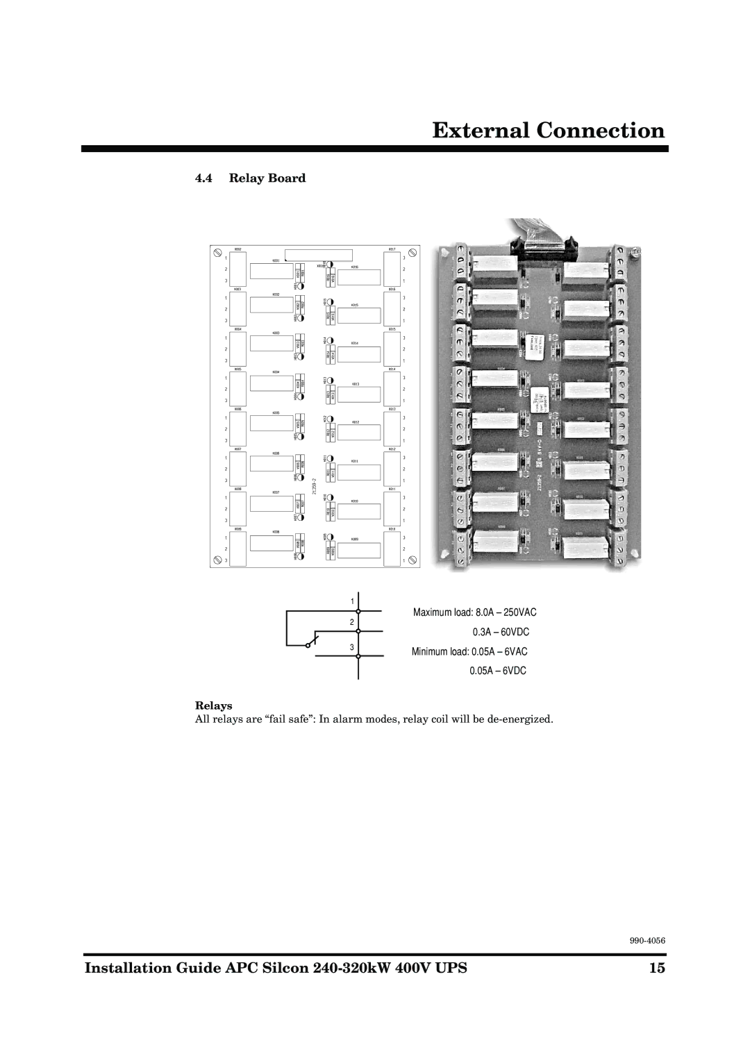 American Power Conversion AP9604S manual Relay Board, Relays 