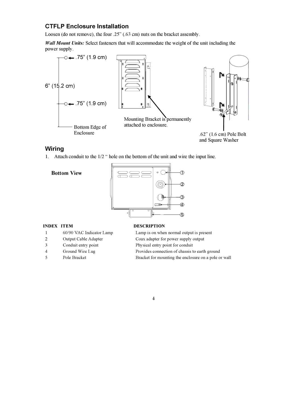 American Power Conversion CTFLP Series user manual Ctflp Enclosure Installation, Wiring, Bottom View 