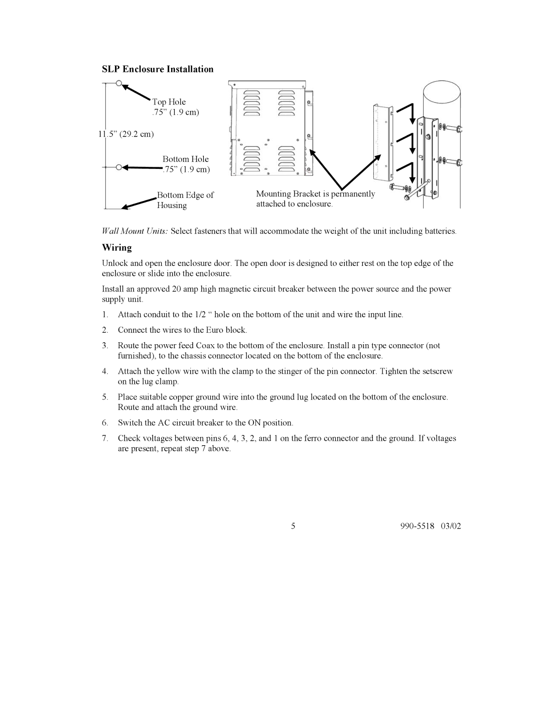 American Power Conversion CTSLP/G user manual SLP Enclosure Installation, Wiring 